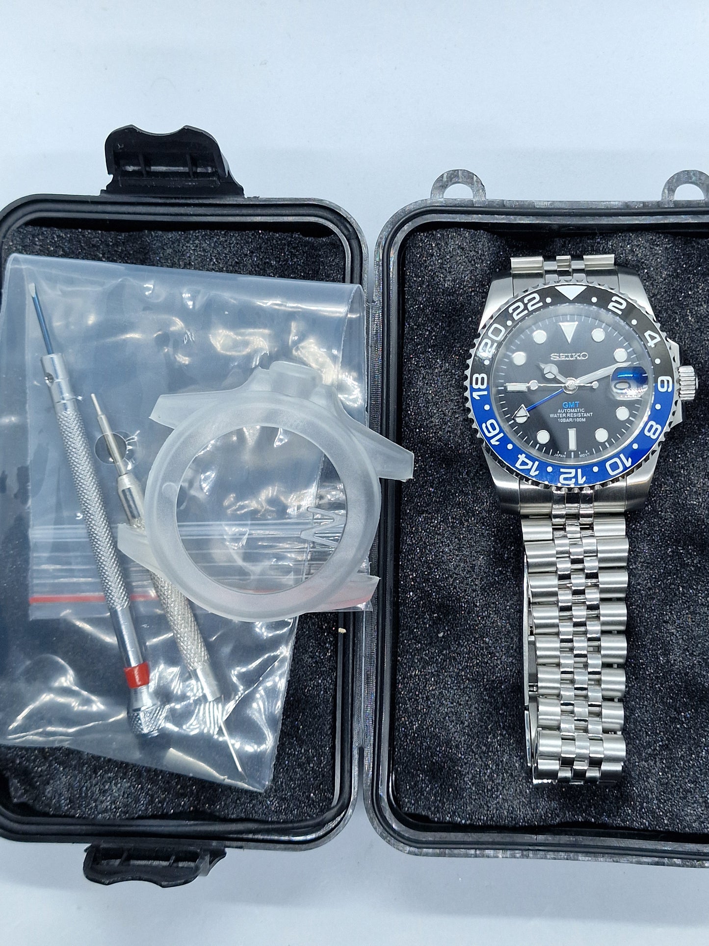 Seiko Mod Gmt Batman Nh34 Automatik 40 mm individuelle Keramiklünette