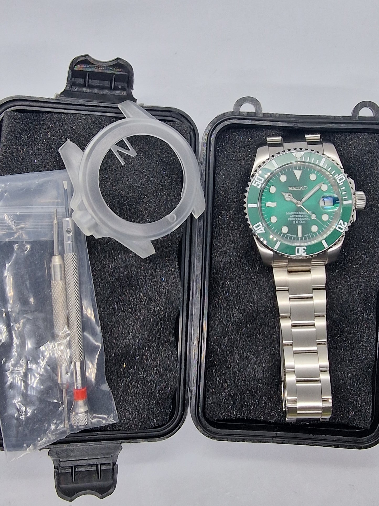 Seiko Mod Hulk Submariner Nh35 Automatic 40mm Custom Ceramic Bezel