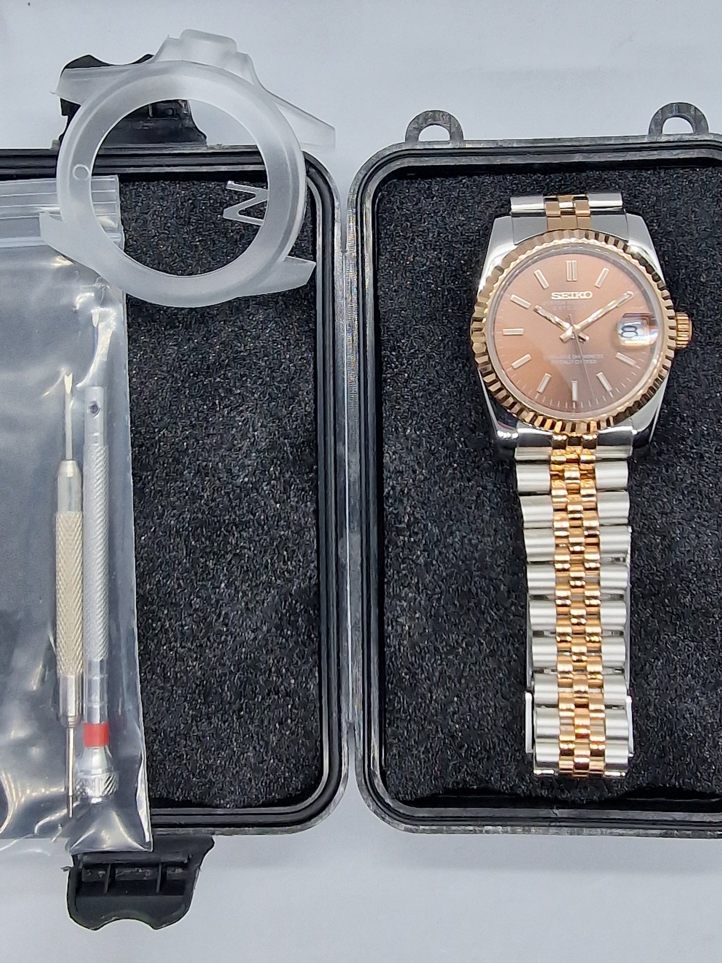 Seiko Mod Datejust "Chocolate" Nh35 Automatic 36mm Custom Sapphire Glass