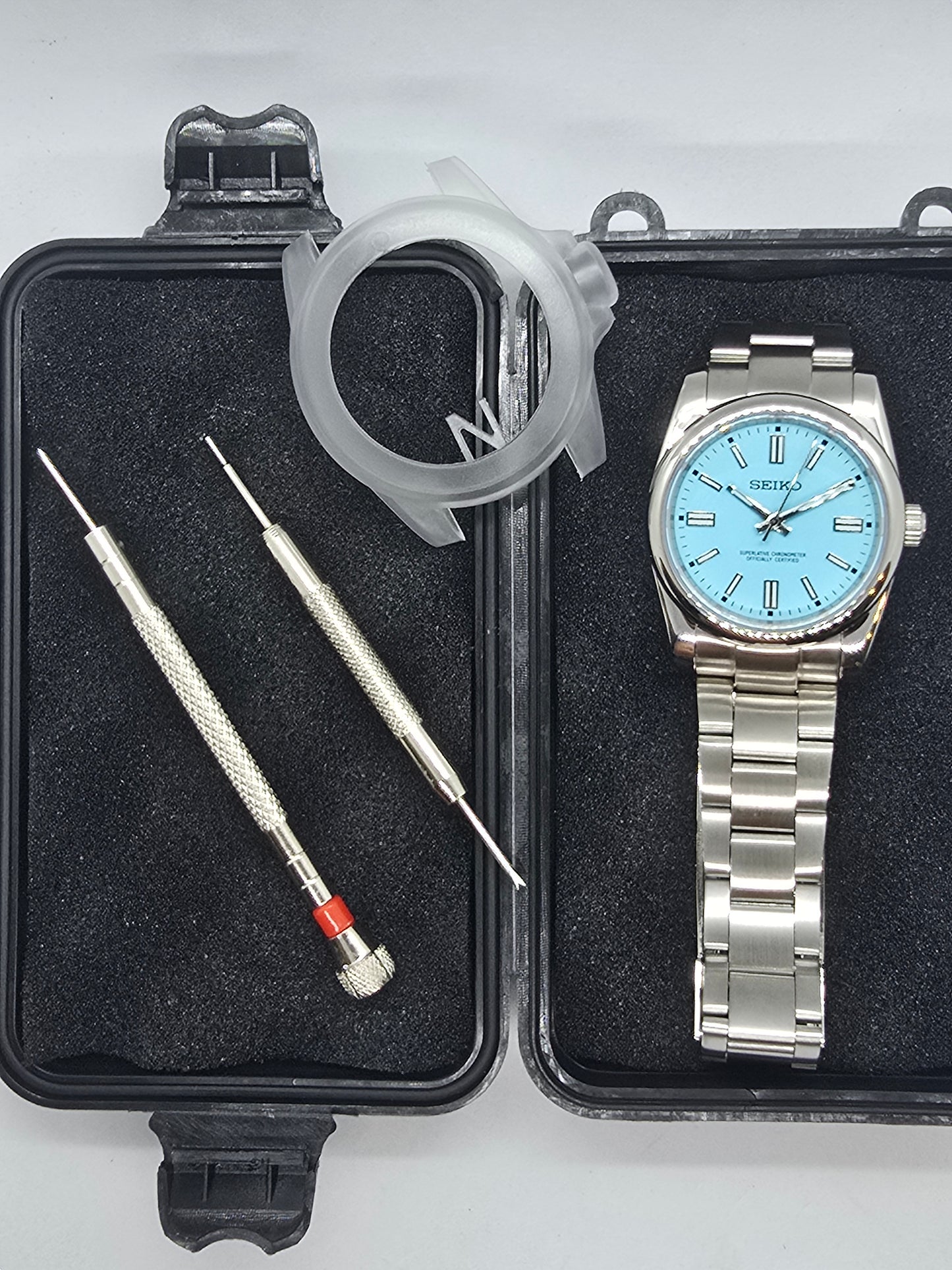 Seiko Mod Tiffany Nh35 Automatic Oyster Sapphire Crystal Custom