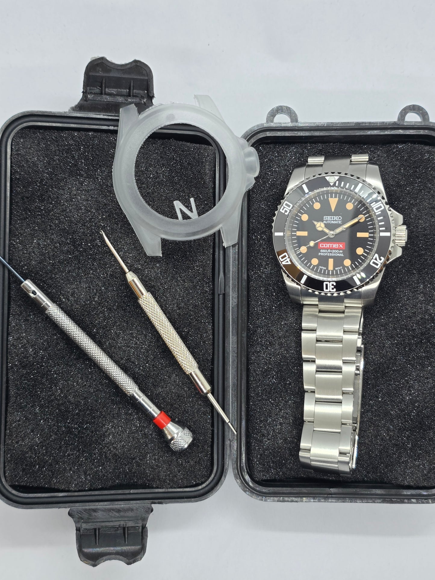 Seiko Mod Comex Submariner Nh35 automatico vetro zaffiro