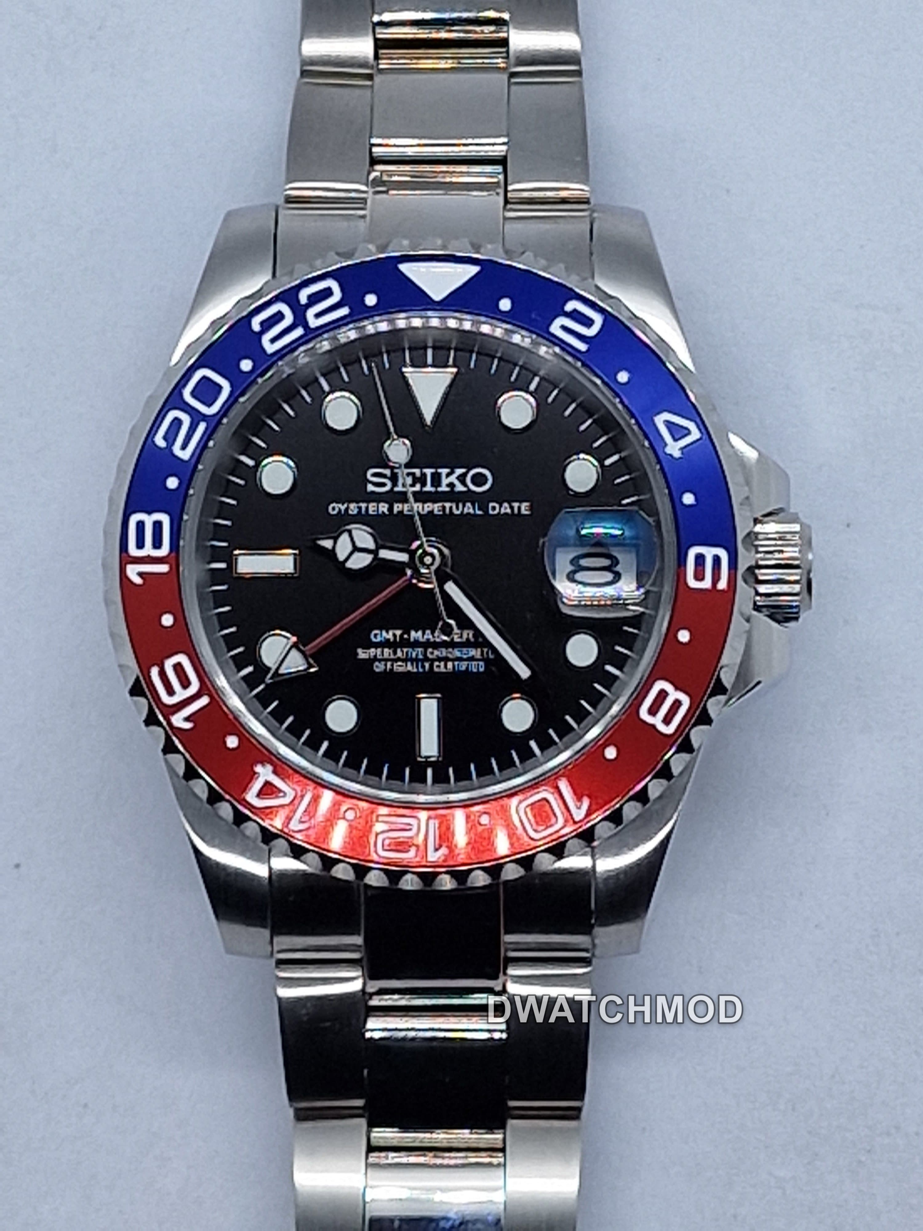 Orologio Mod Gmt Pepsi Nh35 automatico 40mm vetro zaffiro — foto 6
