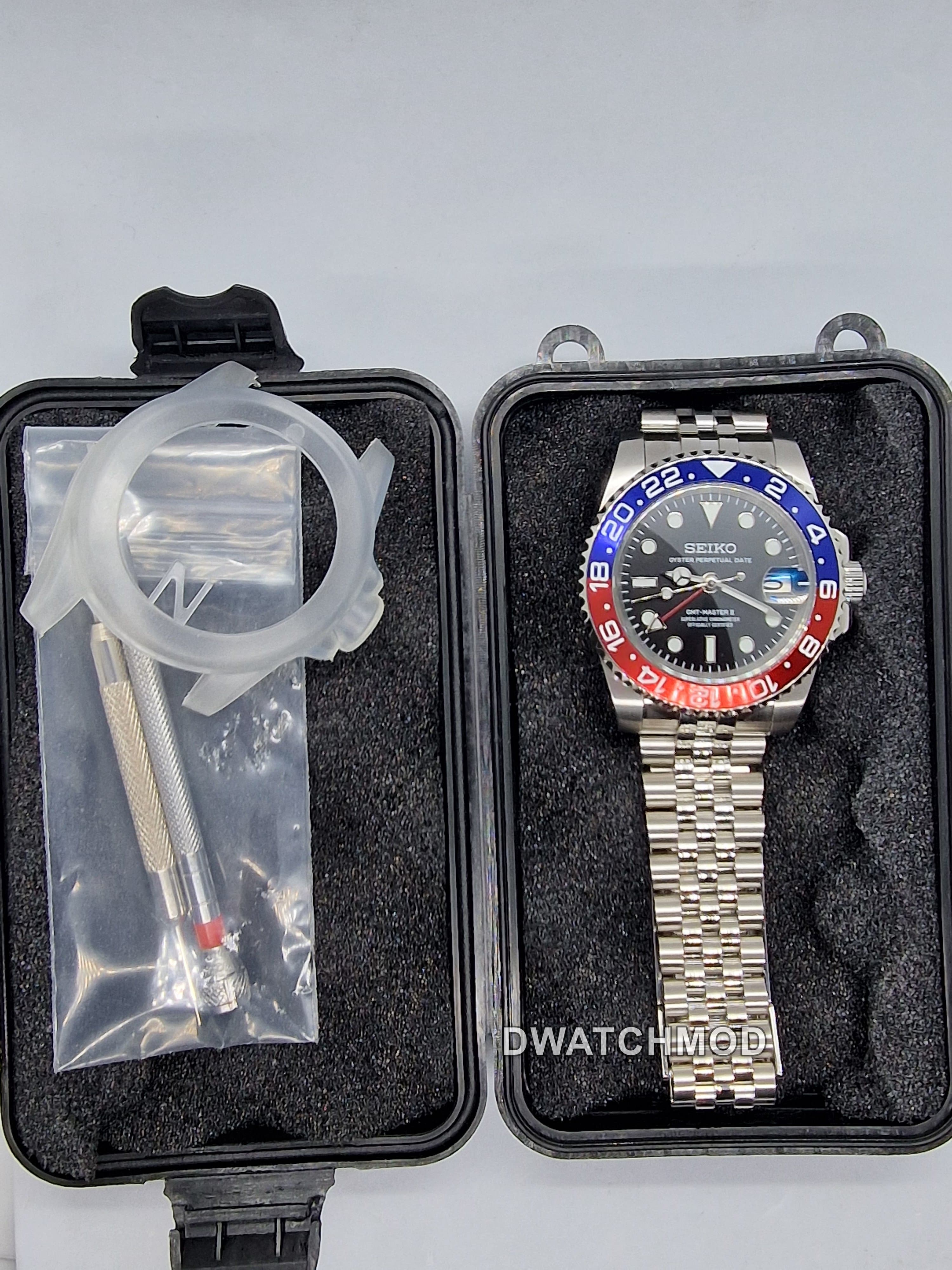 Orologio Mod Gmt Pepsi Nh35 automatico 40mm vetro zaffiro — foto 8
