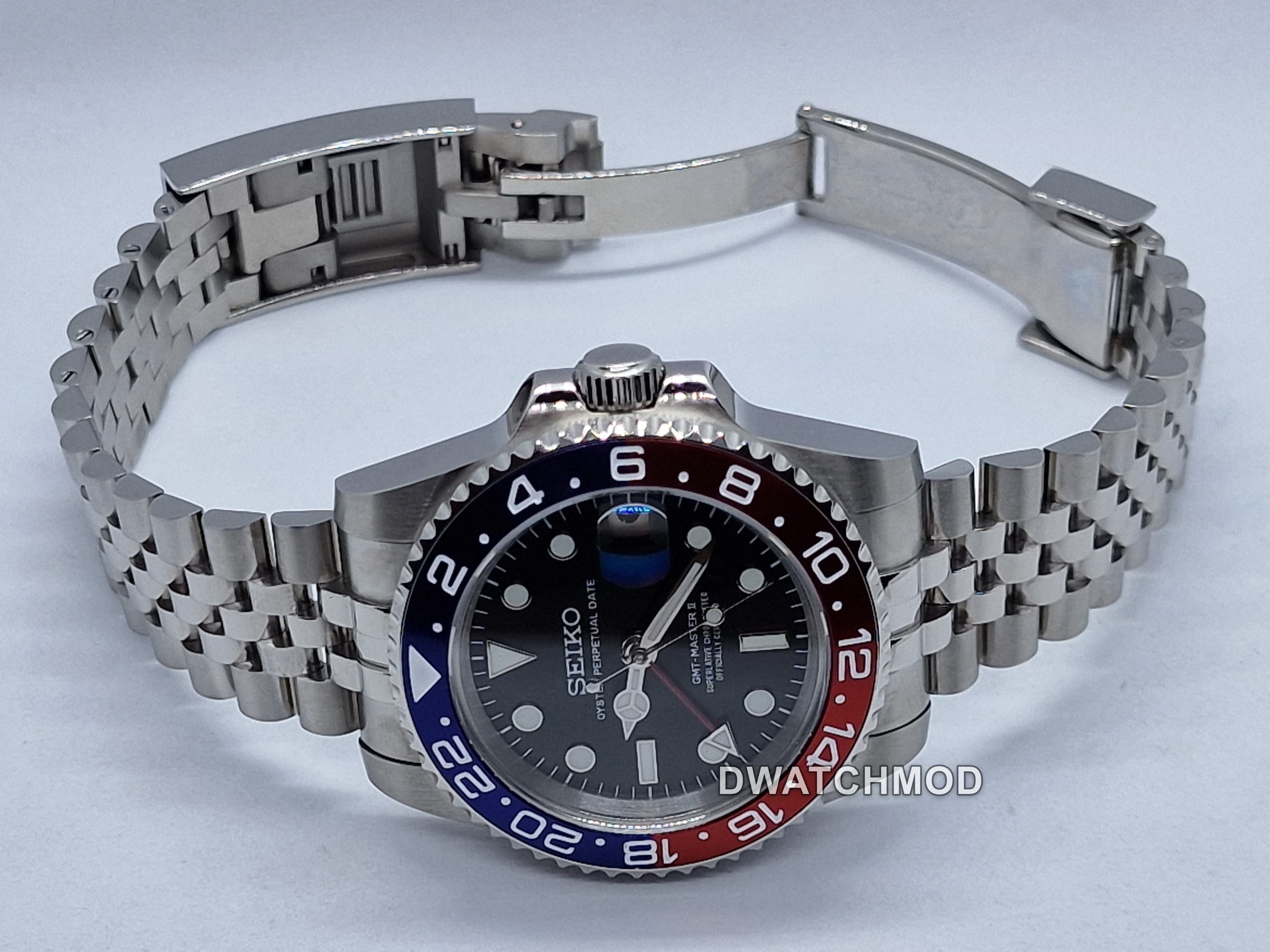 Orologio Mod Gmt Pepsi Nh35 automatico 40mm vetro zaffiro — foto 12