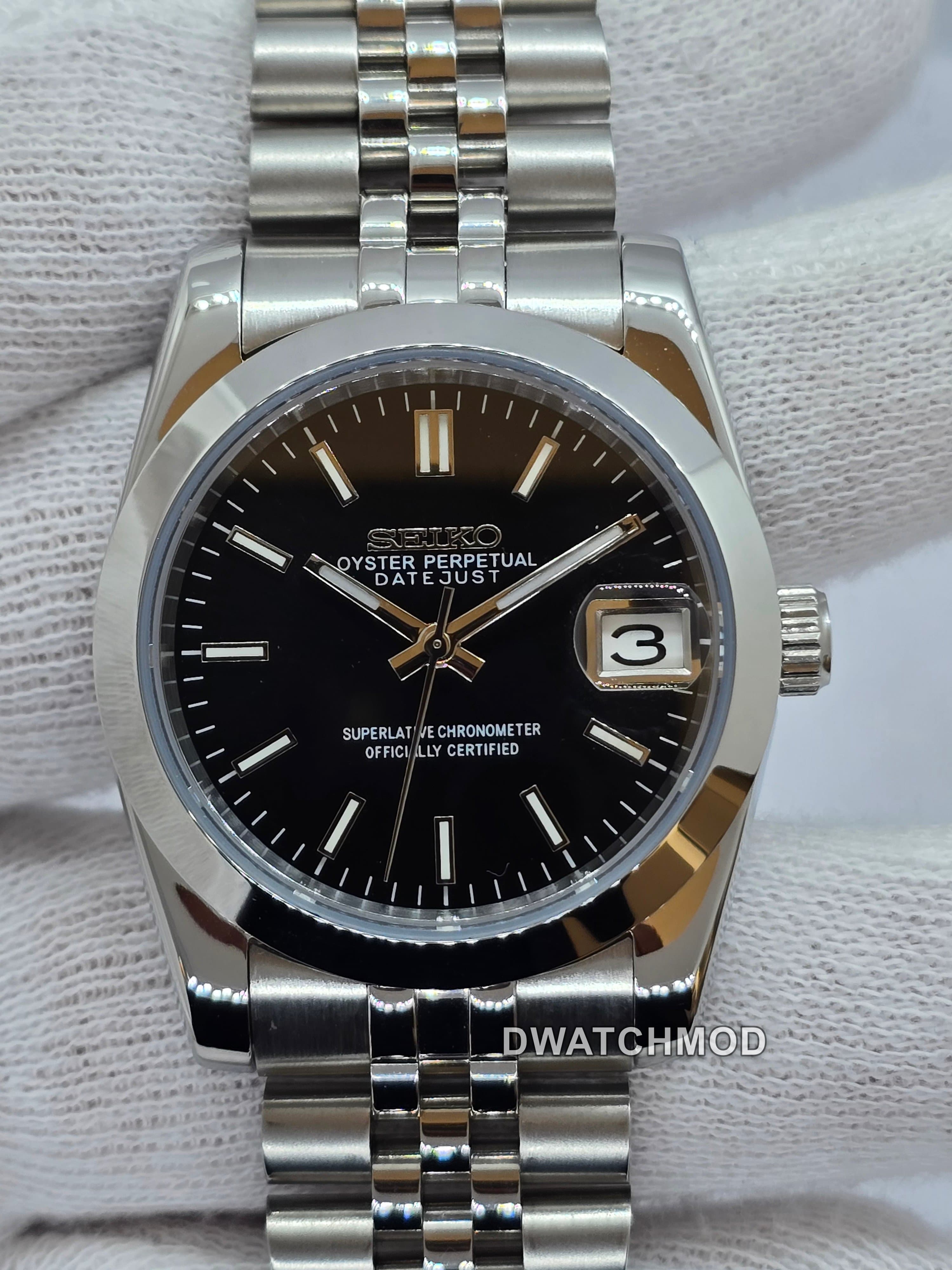 Orologio Mod Datejust Nero Nh35 automatico 36mm vetro zaffiro