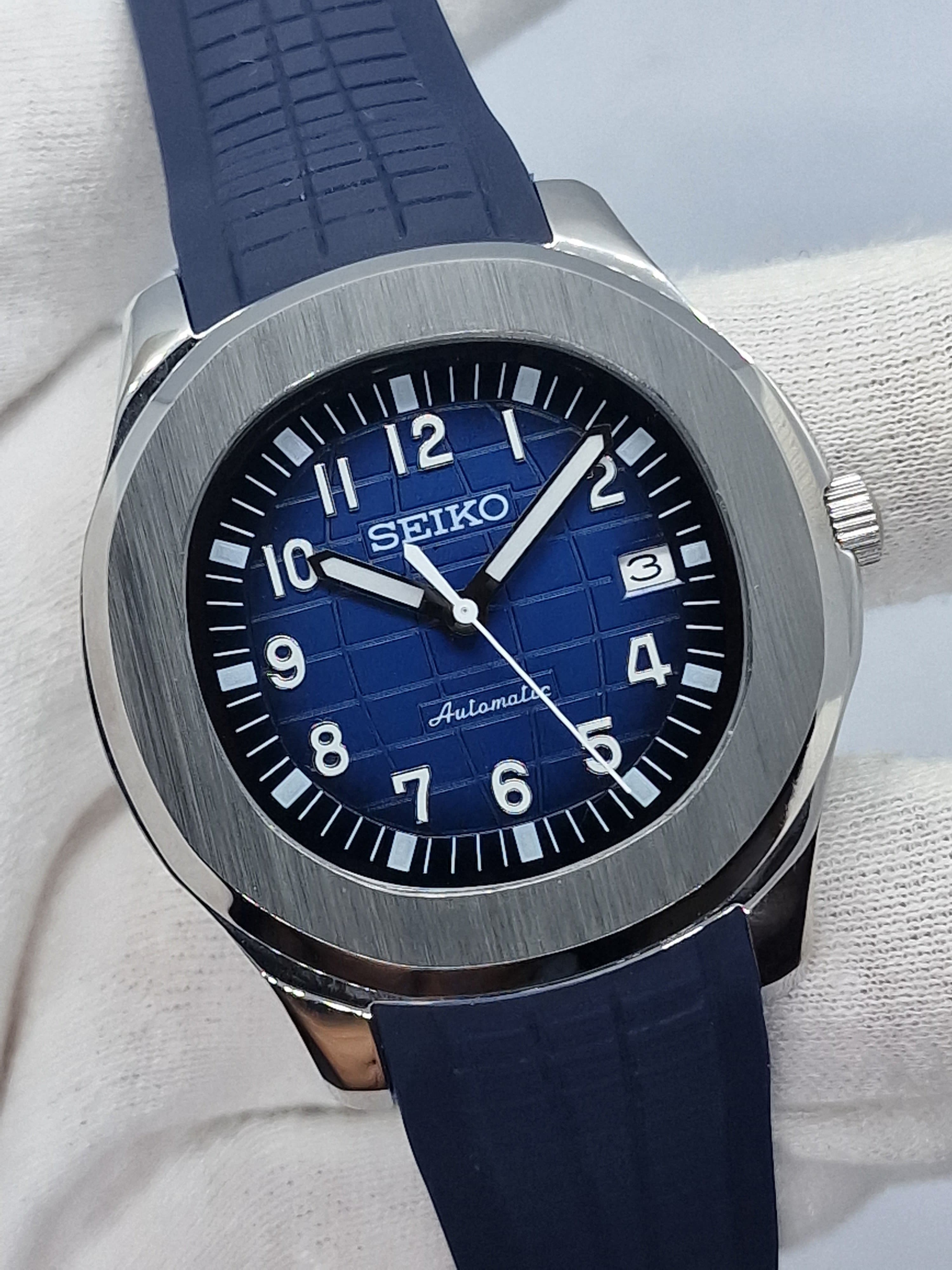 Orologio Mod Aquanaut blu Nh35 automatico vetro zaffiro