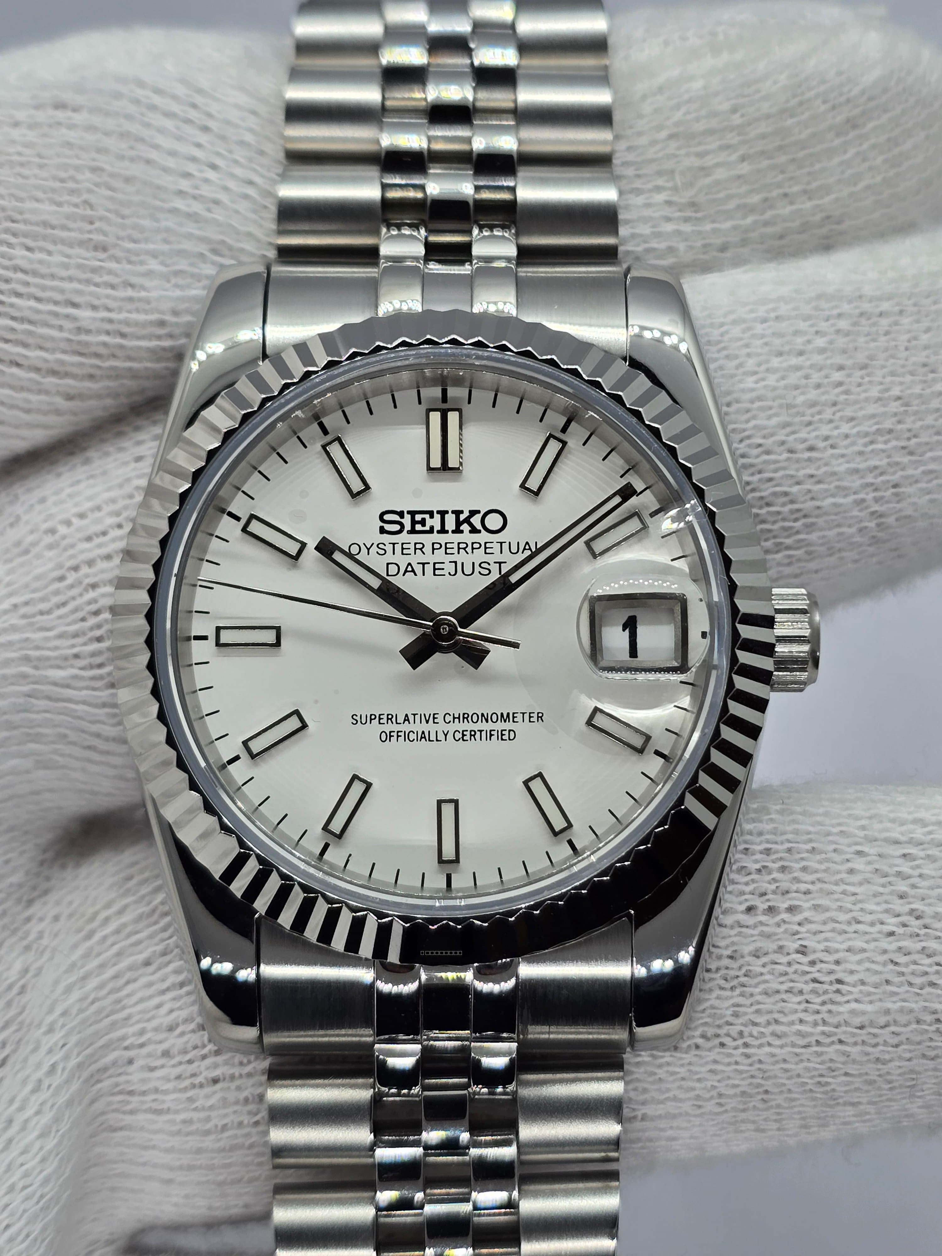 Orologio Mod Datejust Nh35 automatico 36mm vetro zaffiro