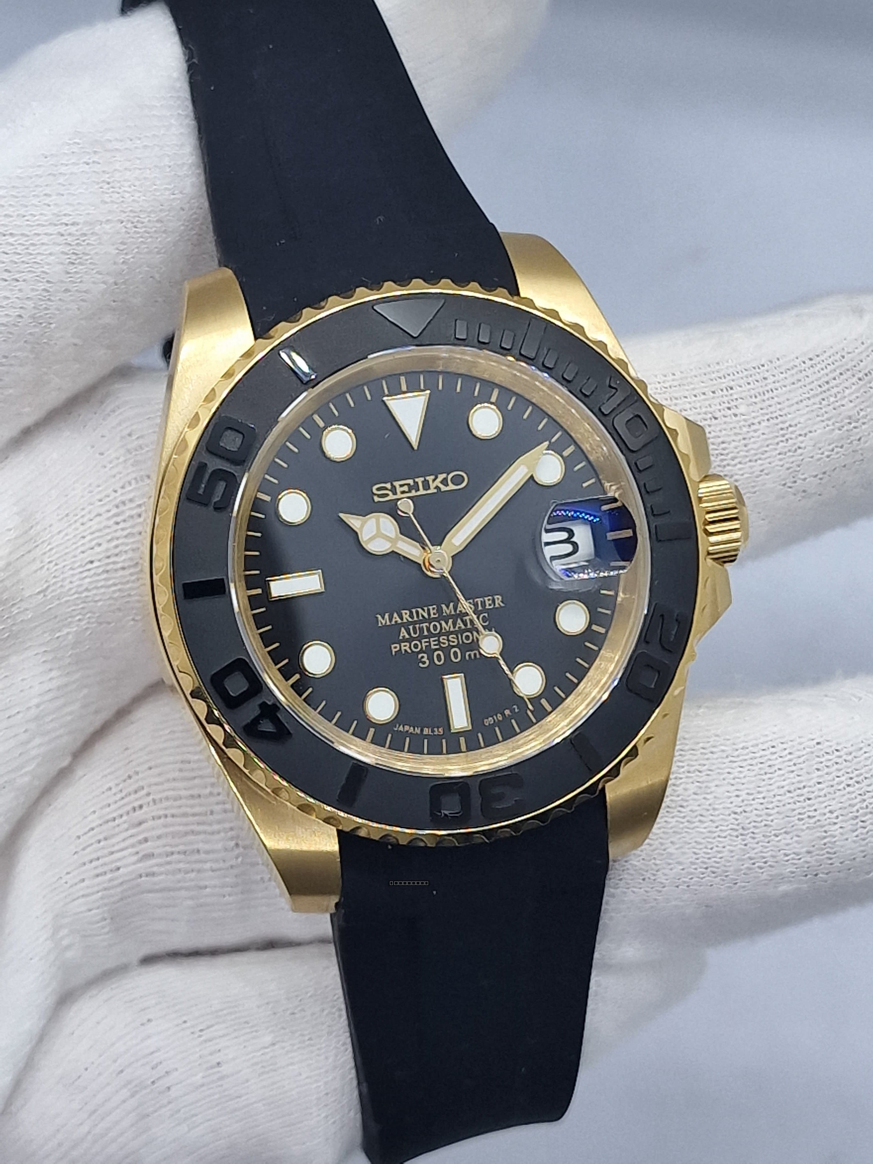 Orologio Mod Yachtmaster oro giallo Nh35 automatico 40mm vetro zaffiro