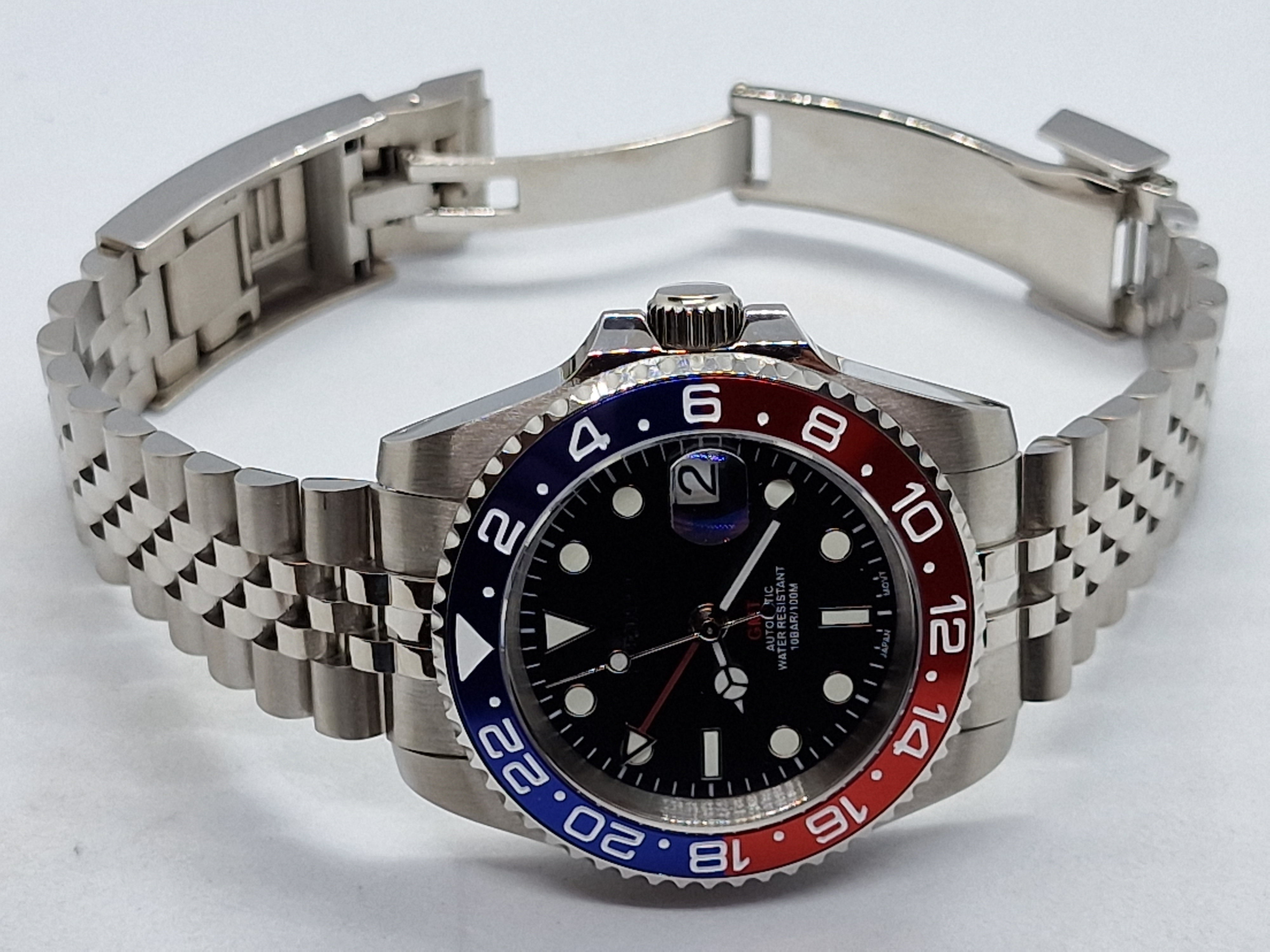 Seiko Mod Gmt Pepsi Nh34 Automatik 40 mm individuelle