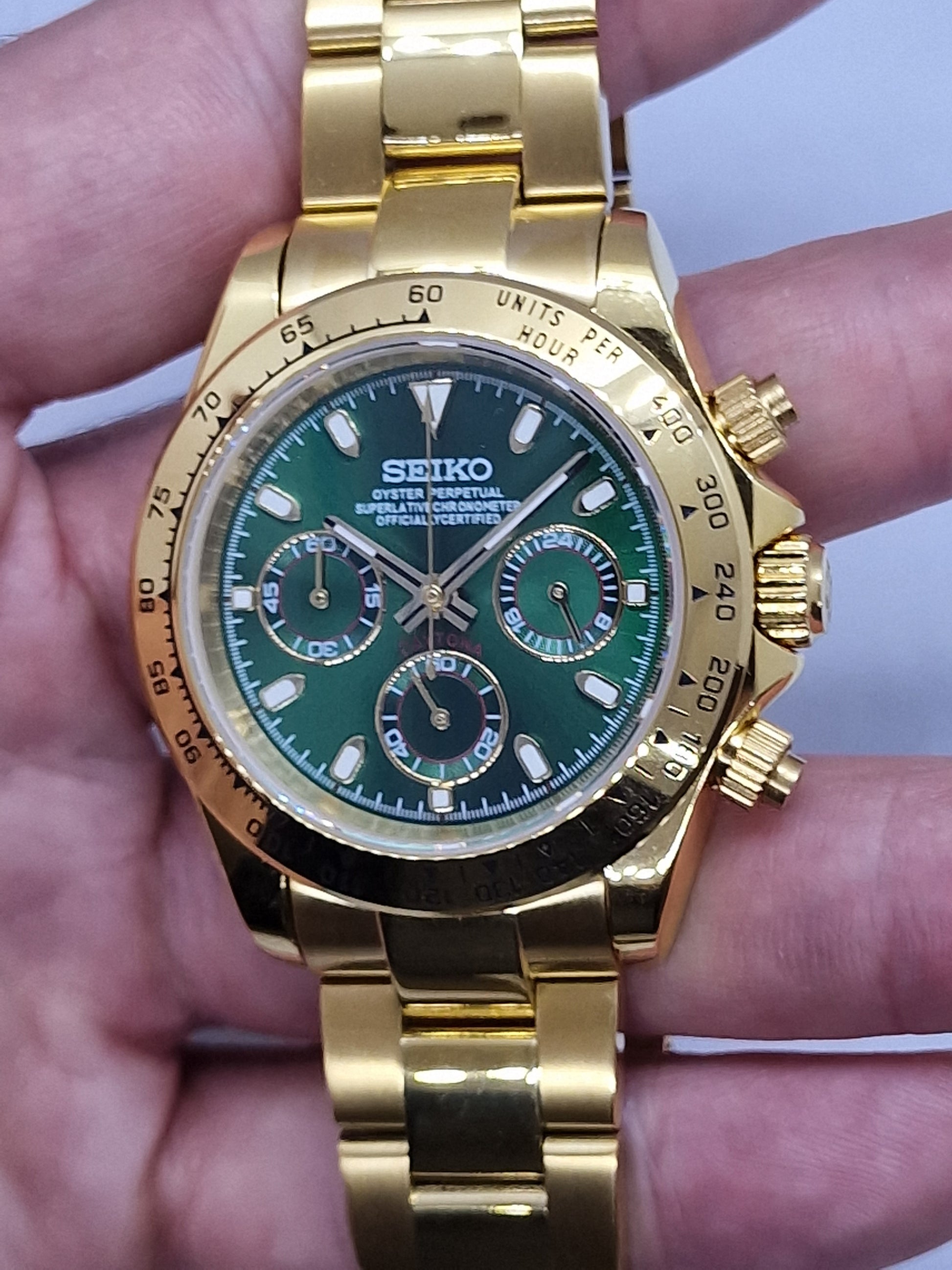 Seiko Mod Seiko Goldene Uhr Seiko Mod Daytona Chronograph