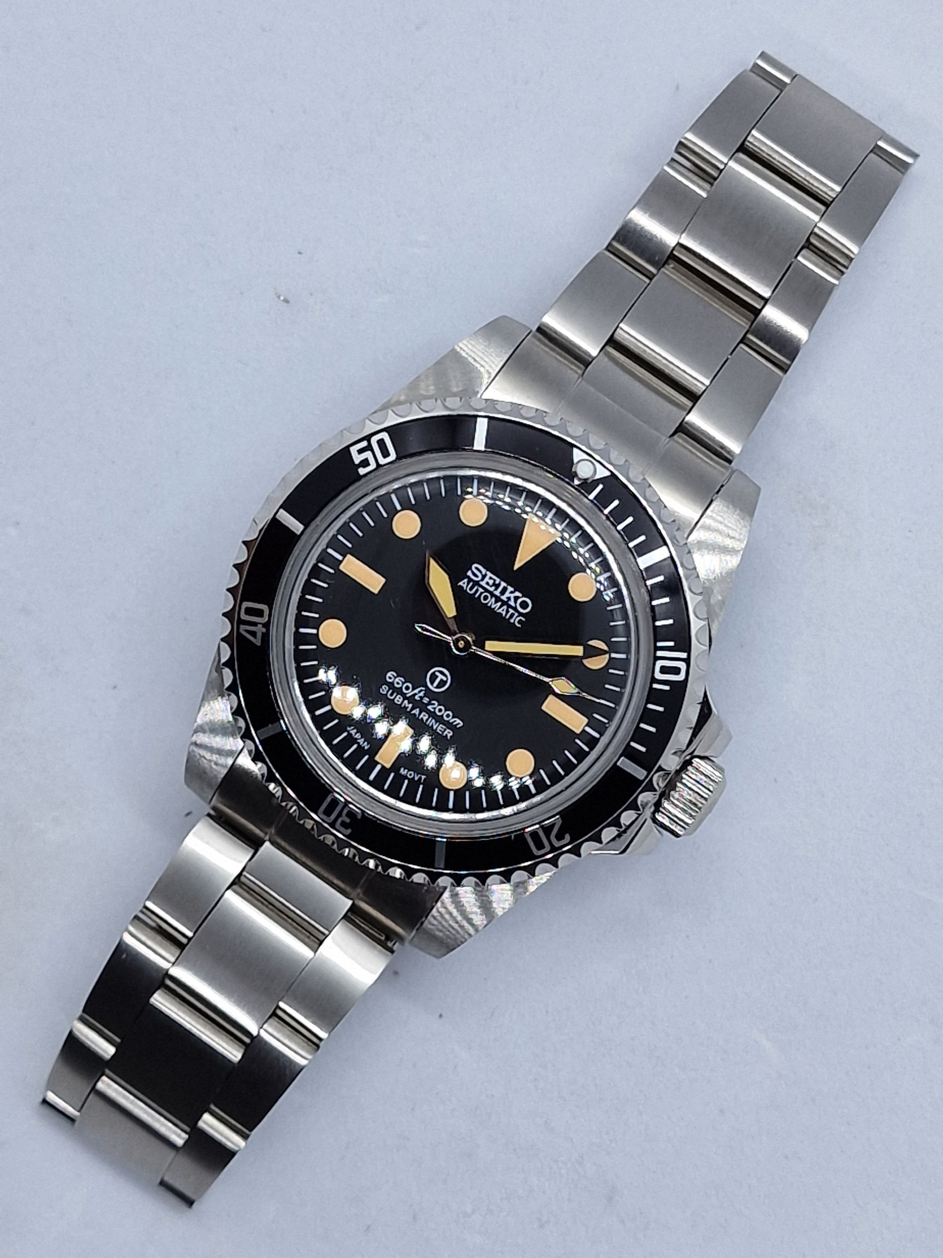 Seiko Mod Submariner Schwarz Nh35 Automatik 39mm Custom Dwatchmod