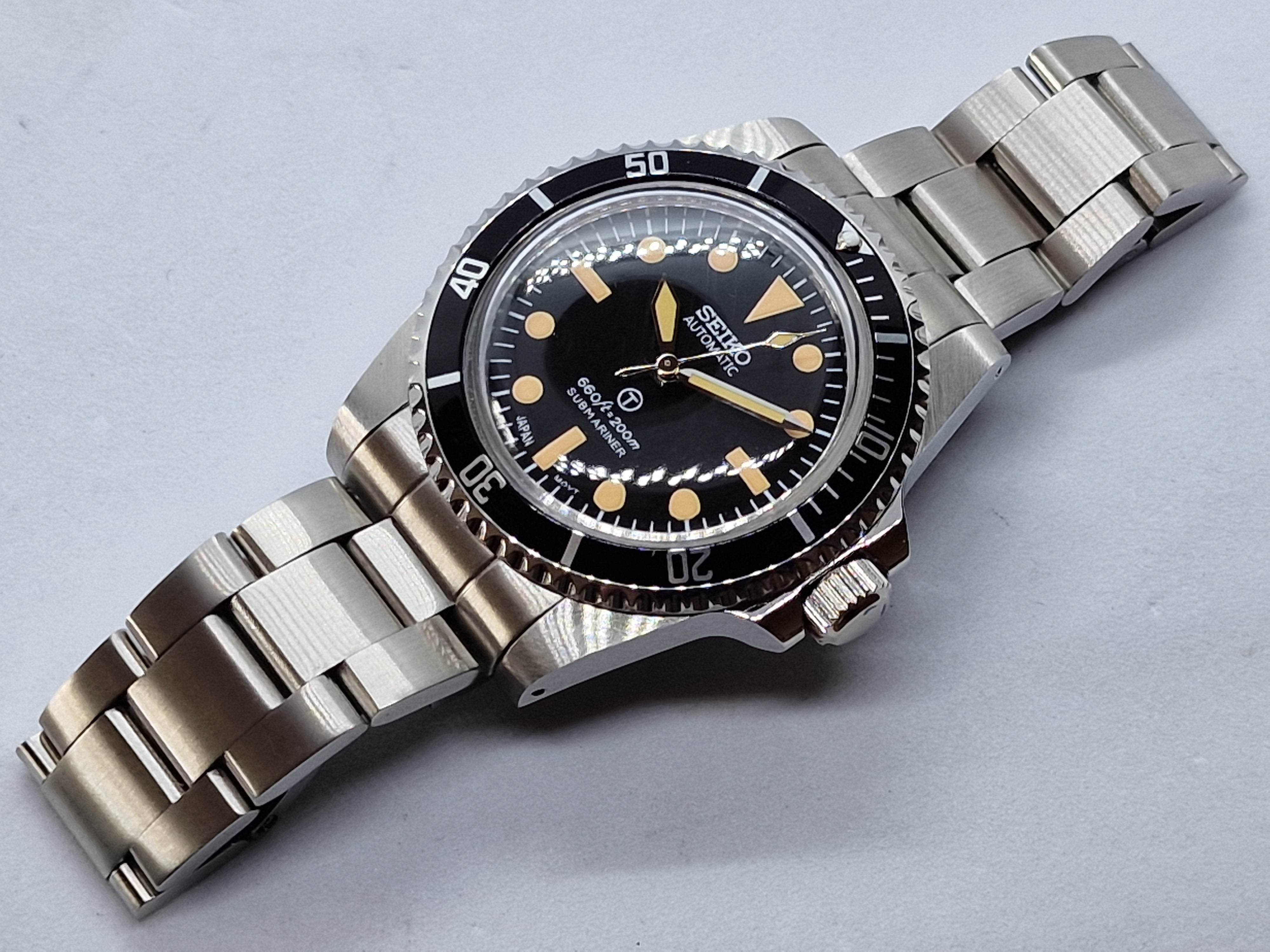 Seiko Mod Submariner Black Nh35 Automatic 39mm Custom – Dwatchmod