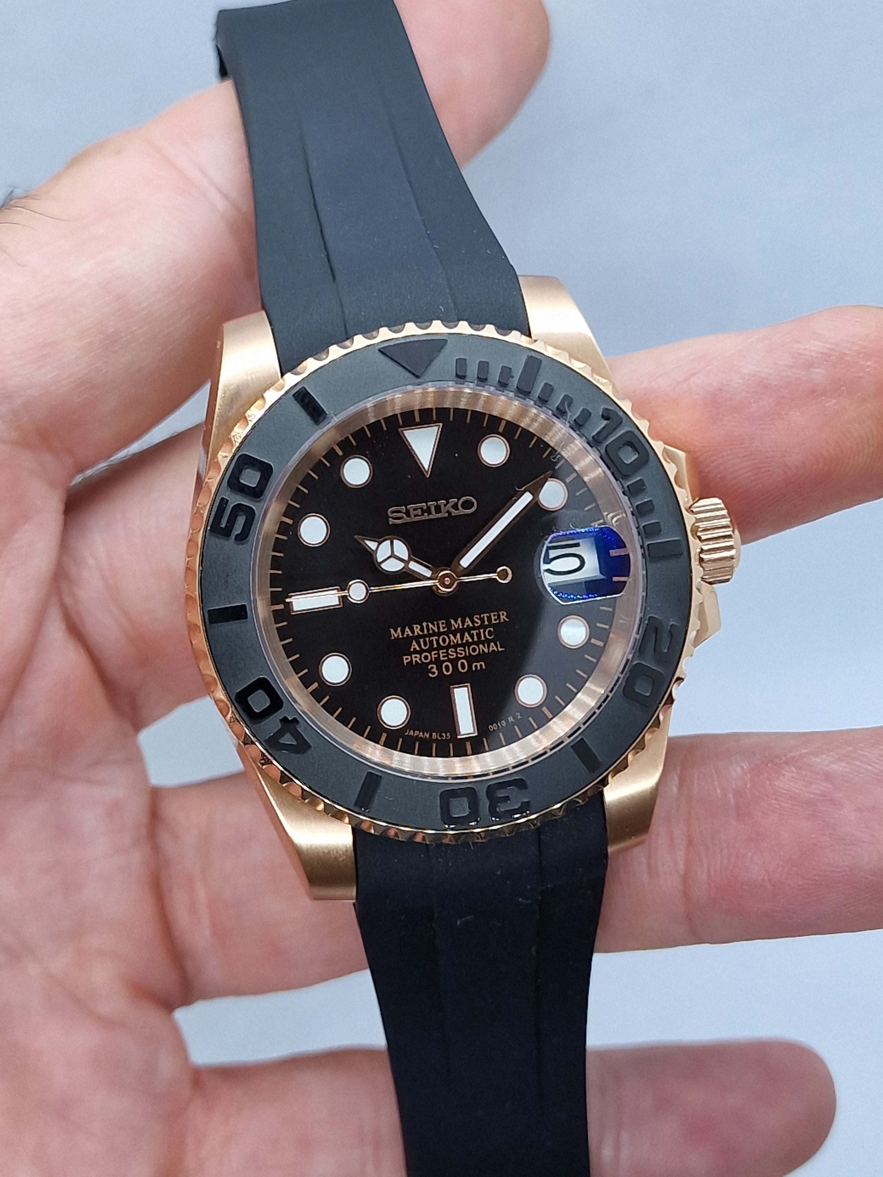 Seiko Mod Yachtmaster Rose Gold NH35 Automatik 40 mm individuelle