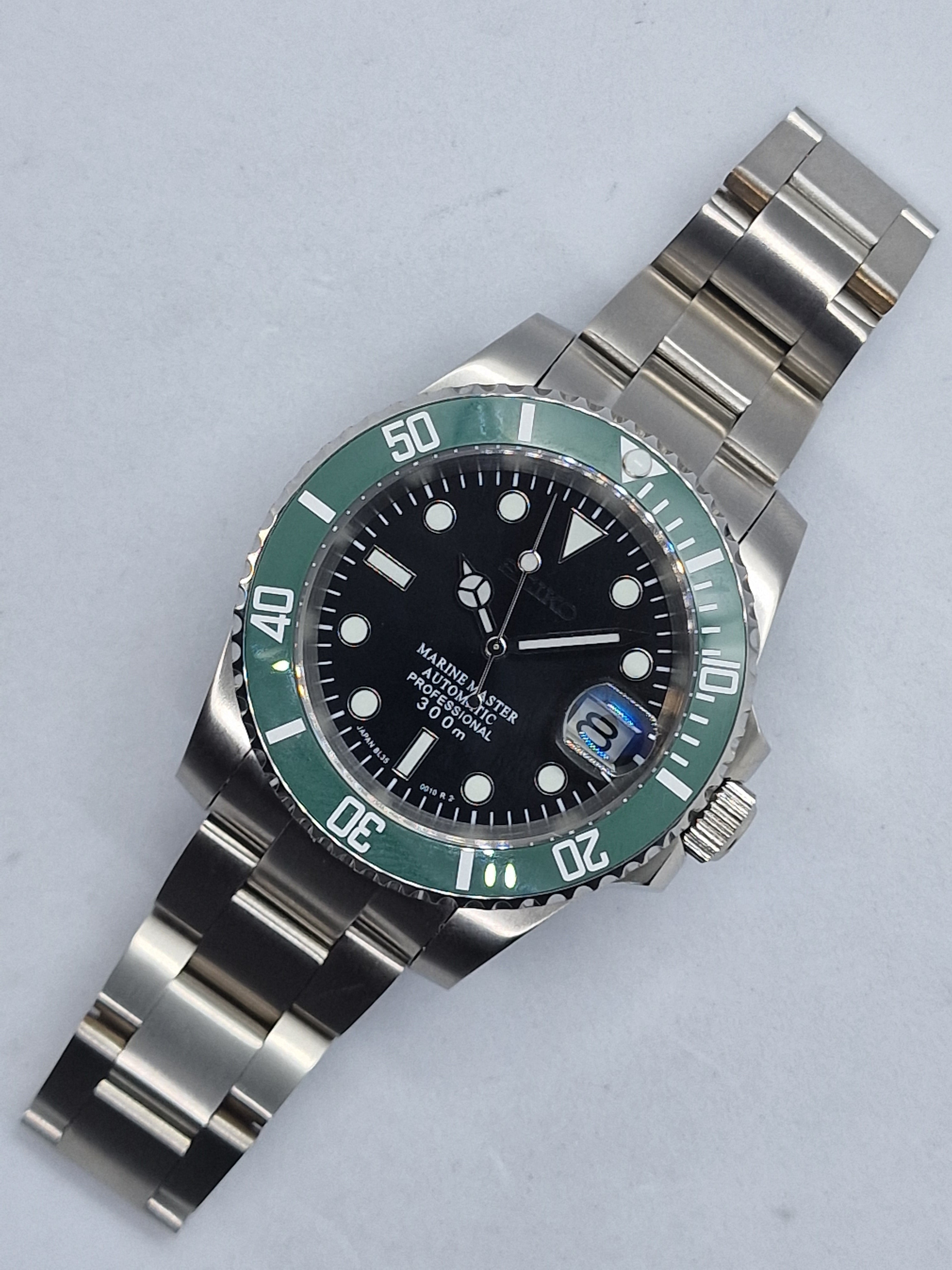 Seiko Mod Kermit Submariner Nh35 Automatik 40 mm individuelle