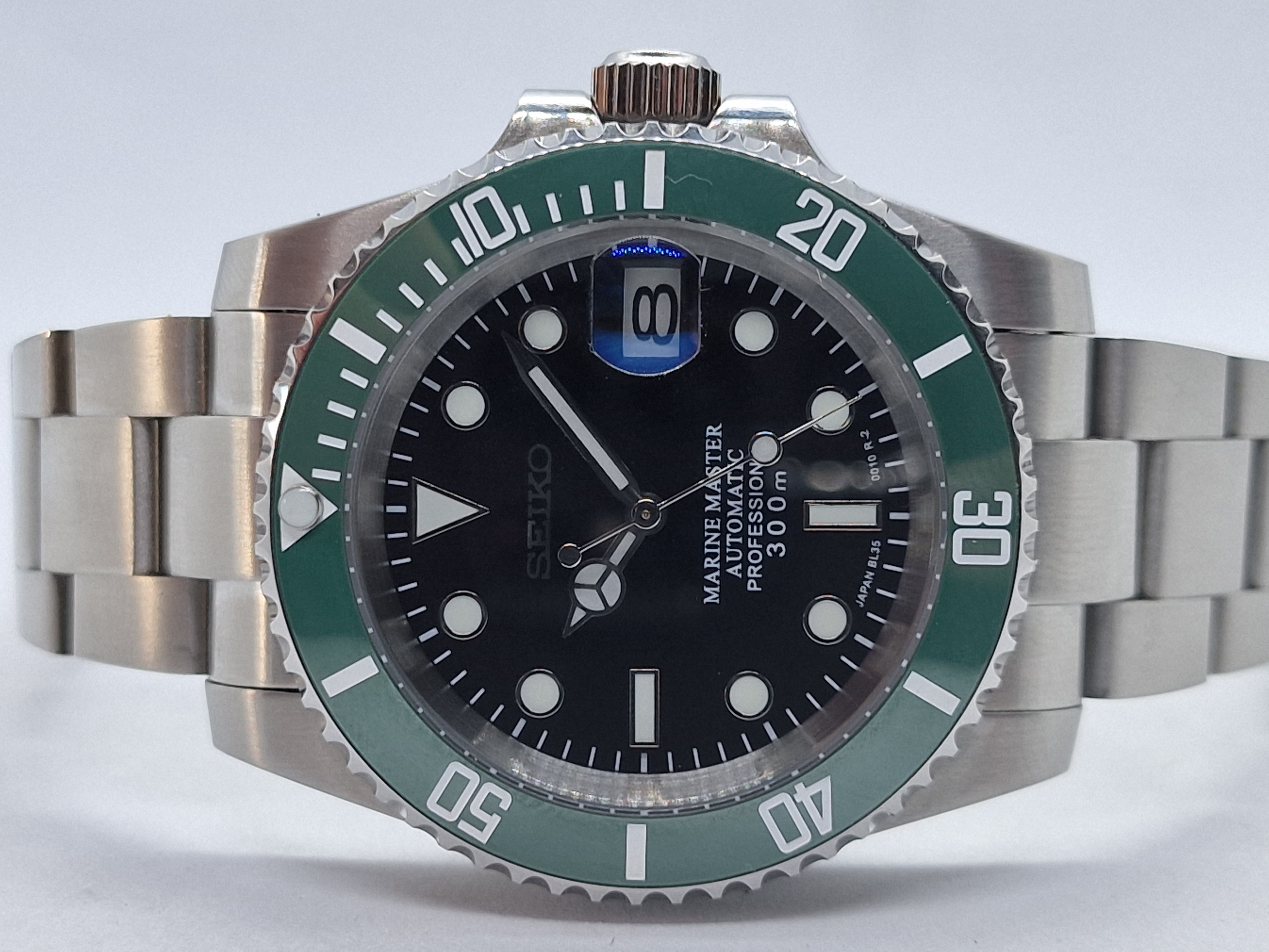 Seiko Mod Kermit Submariner Nh35 Automatik 40 mm individuelle