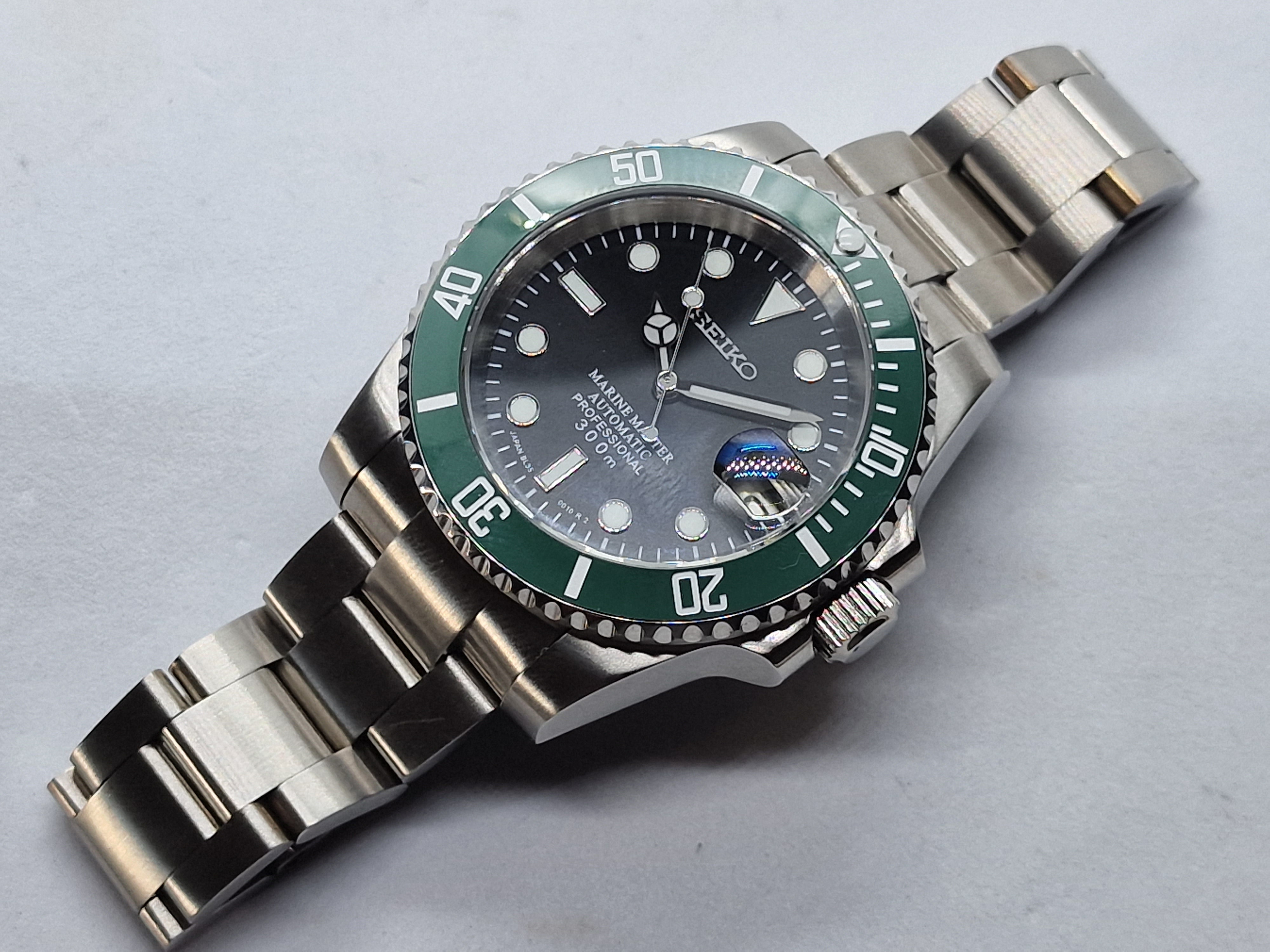 Seiko Mod Kermit Submariner Nh35 Automatik 40 mm individuelle