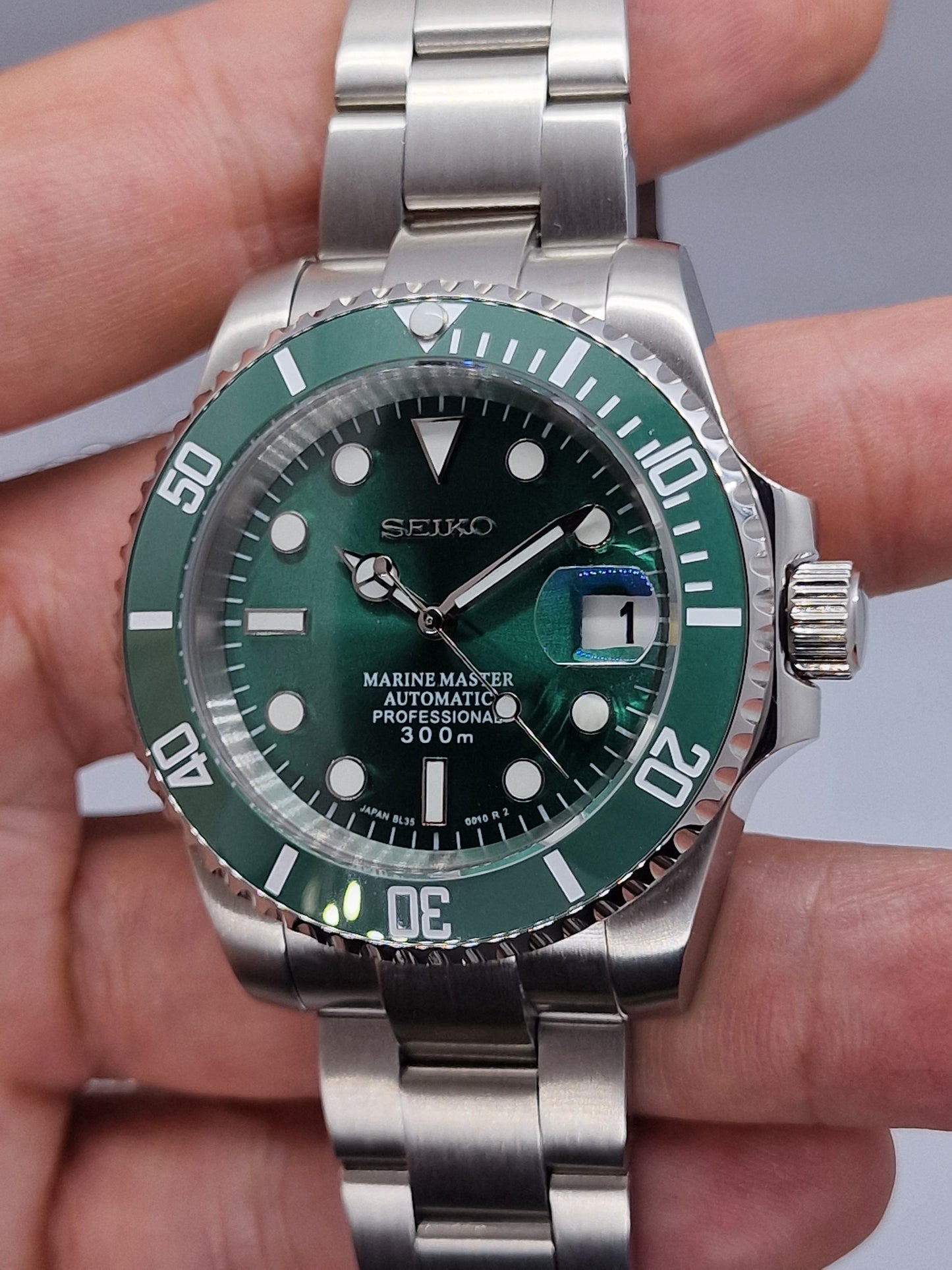 Orologio Mod Hulk automatico Nh35 40 mm vetro zaffiro