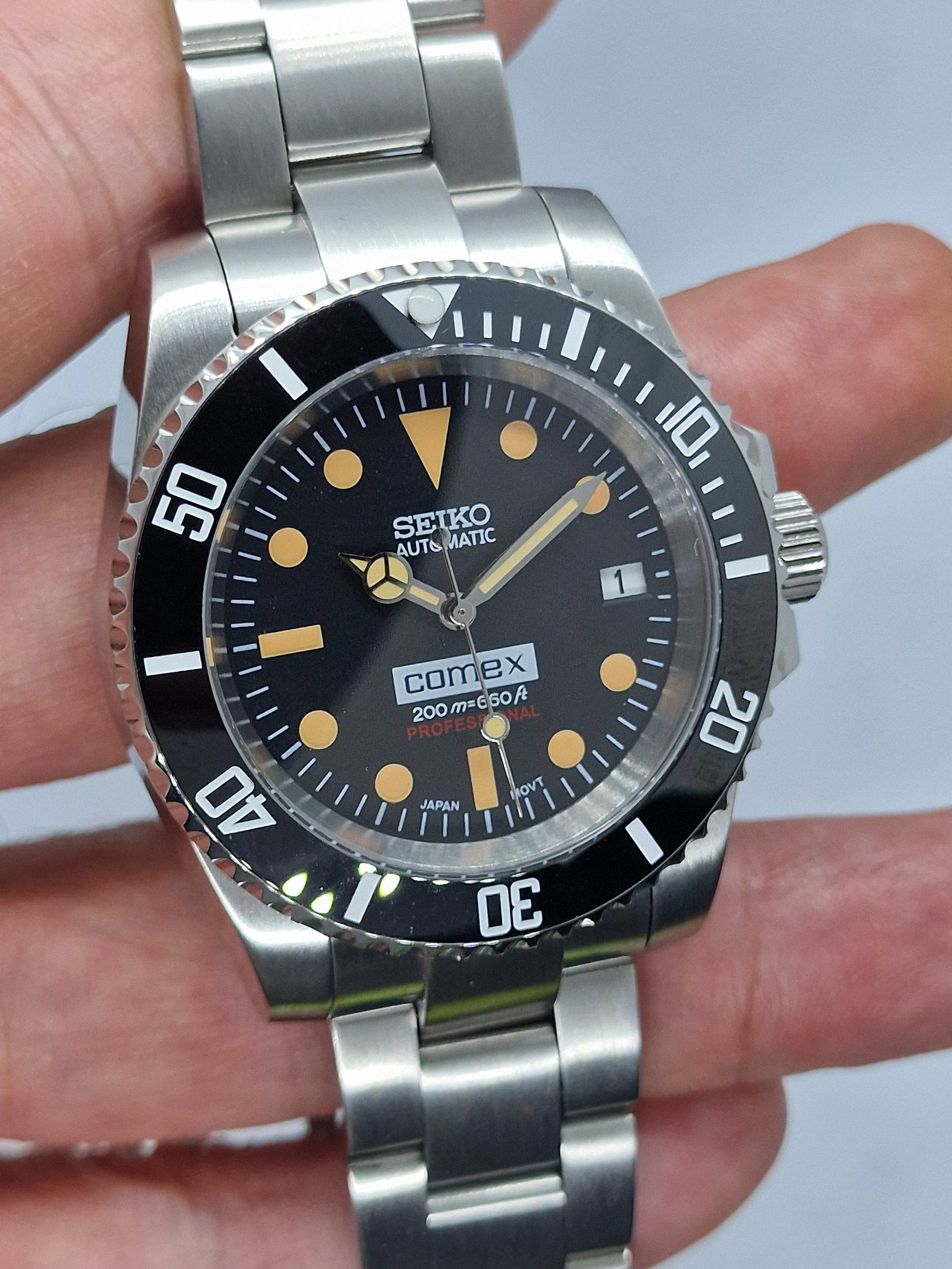 Seiko Mod Comex Submariner Nh35 Automatic 40mm Custom Ceramic