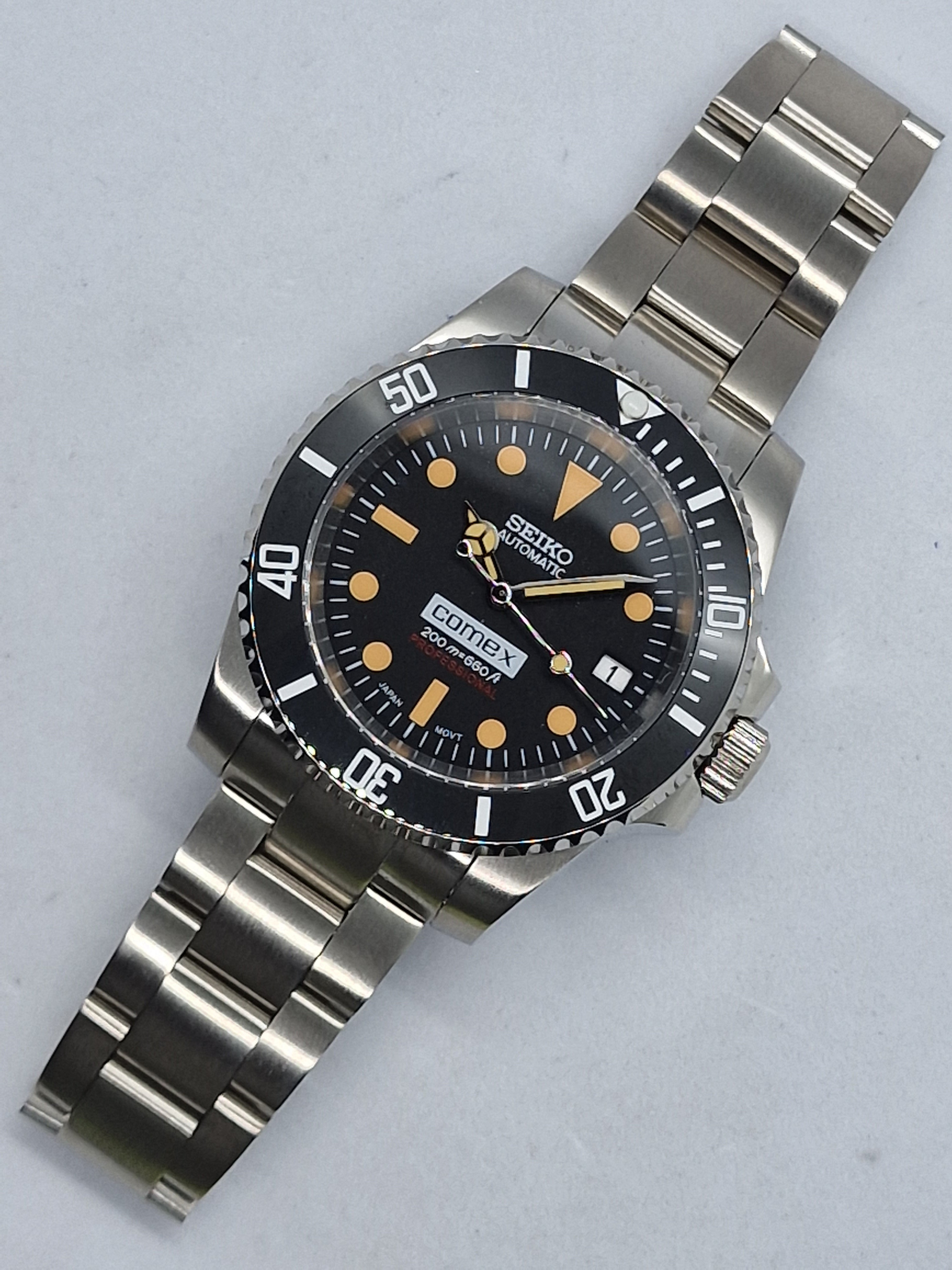 Seiko Mod Comex Submariner Nh35 Automatic 40mm Custom Ceramic