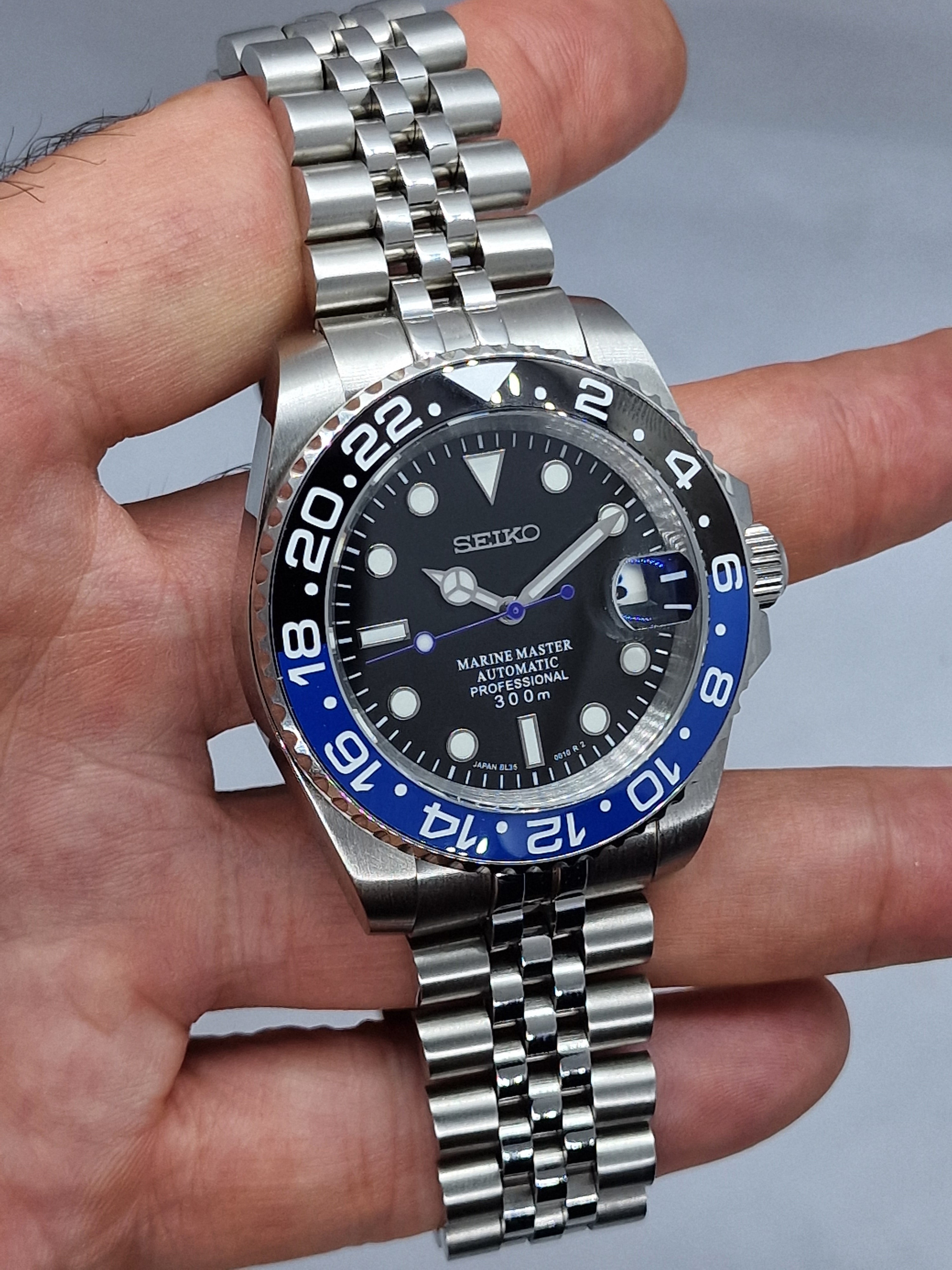 Seiko Mod Batman Batgirl Nh35 Automatic 40mm Ceramic Bezel Custom ...