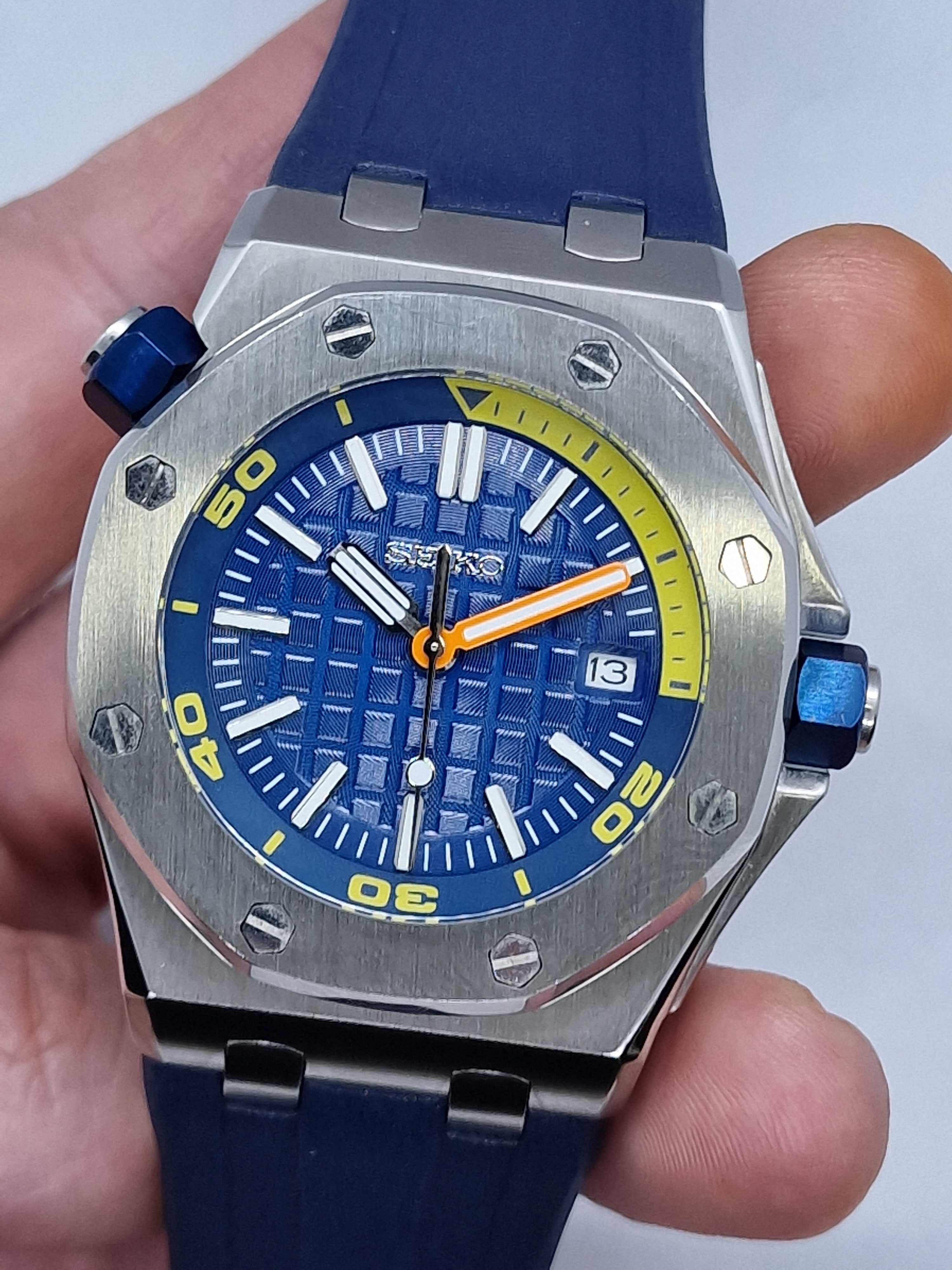 Seiko Mod Seikoak Offshore Nh35 Automatic 42mm Custom Sapphire Glass –  Dwatchmod