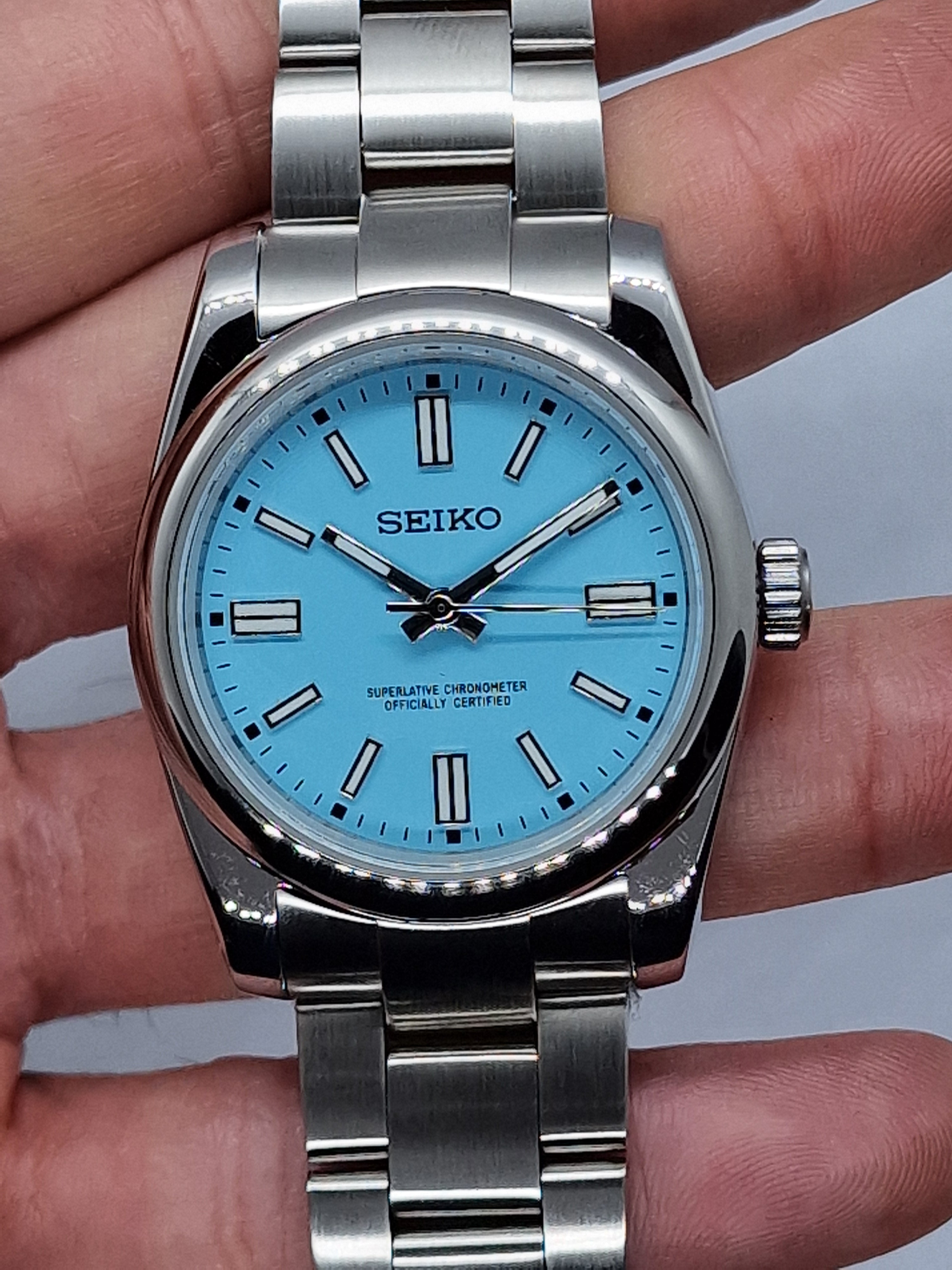 Seiko Mod Tiffany Nh35 Automatik Oyster Saphirglas Custom Dwatchmod