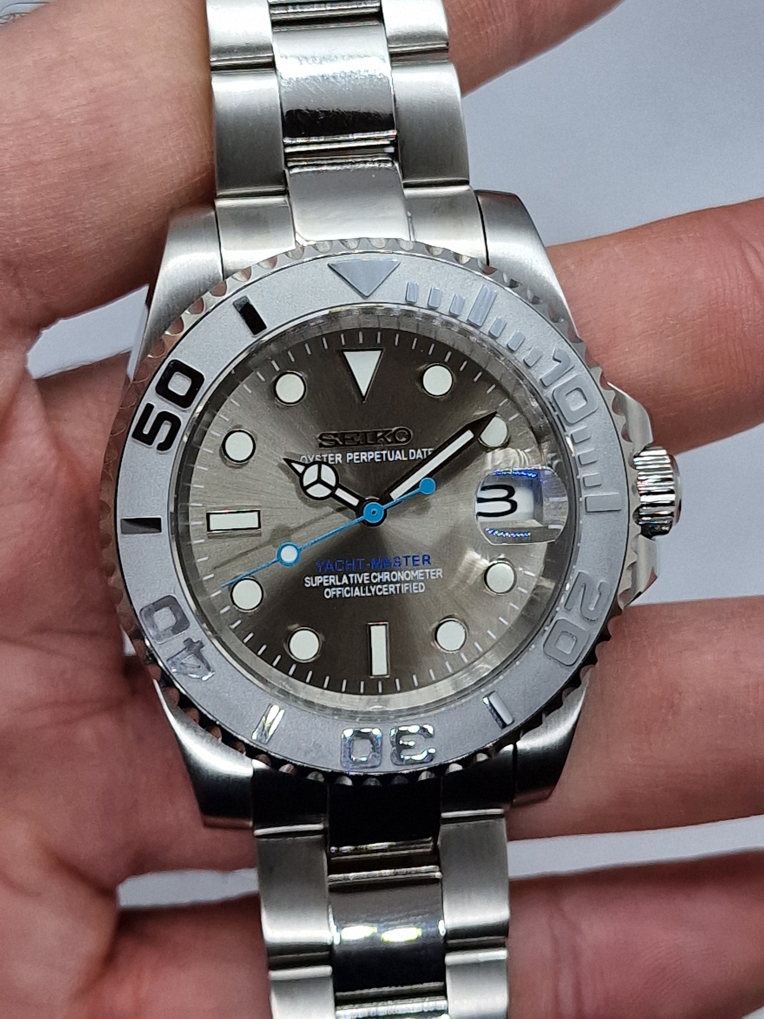 Seiko Mod Yachtmaster Nh35 Automatik 40 mm Oyster Custom Dwatchmod