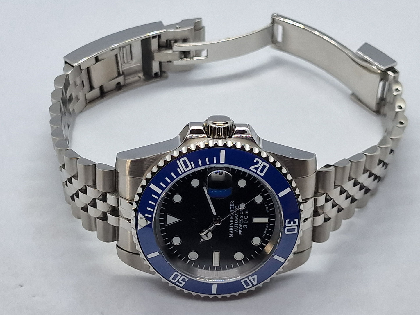 Seiko Mod Submariner blu Nh35 automatico 40 mm lunetta ceramica