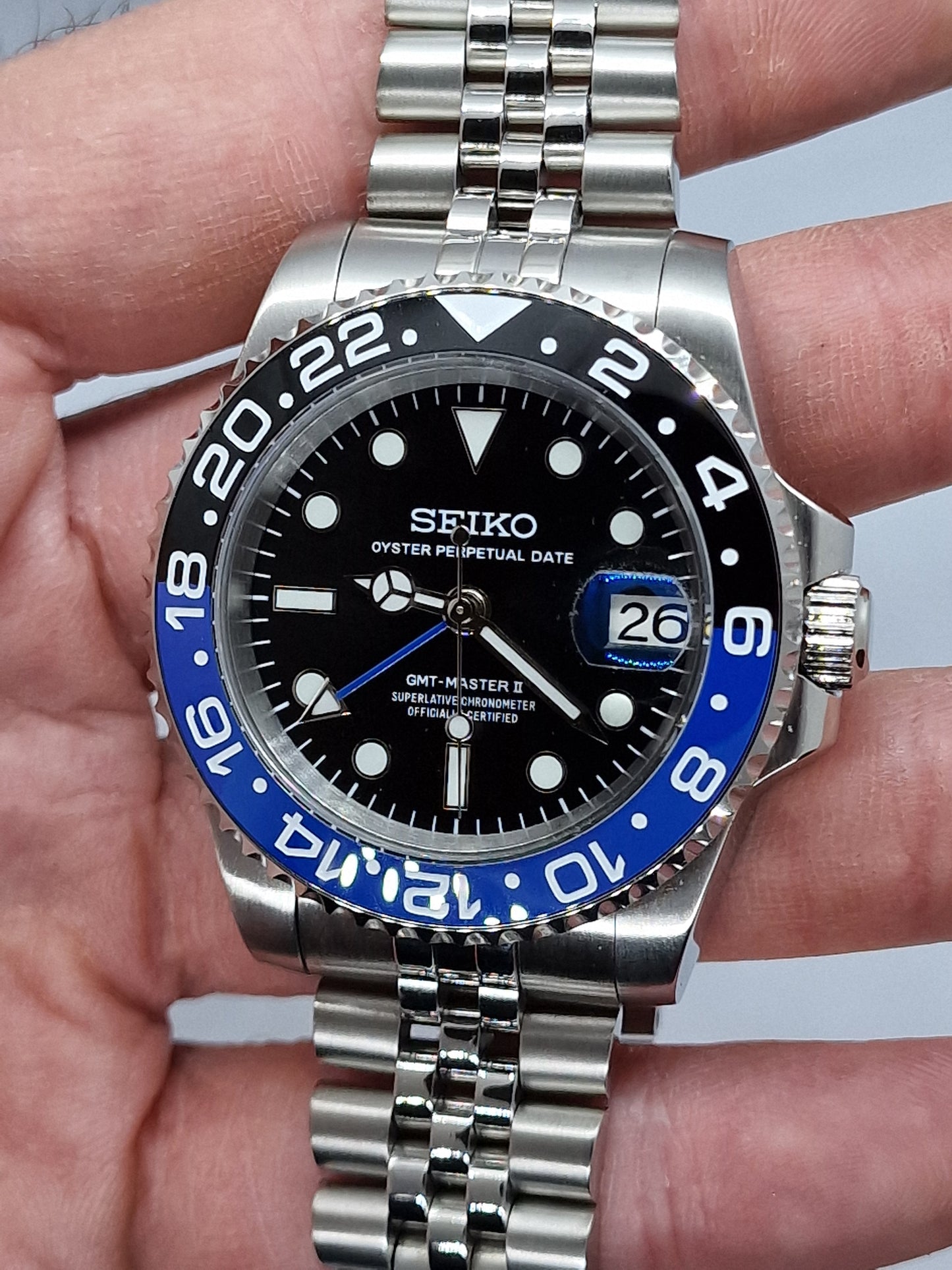 Orologio Mod Gmt Batman Nh34 automatico 40mm lunetta ceramica