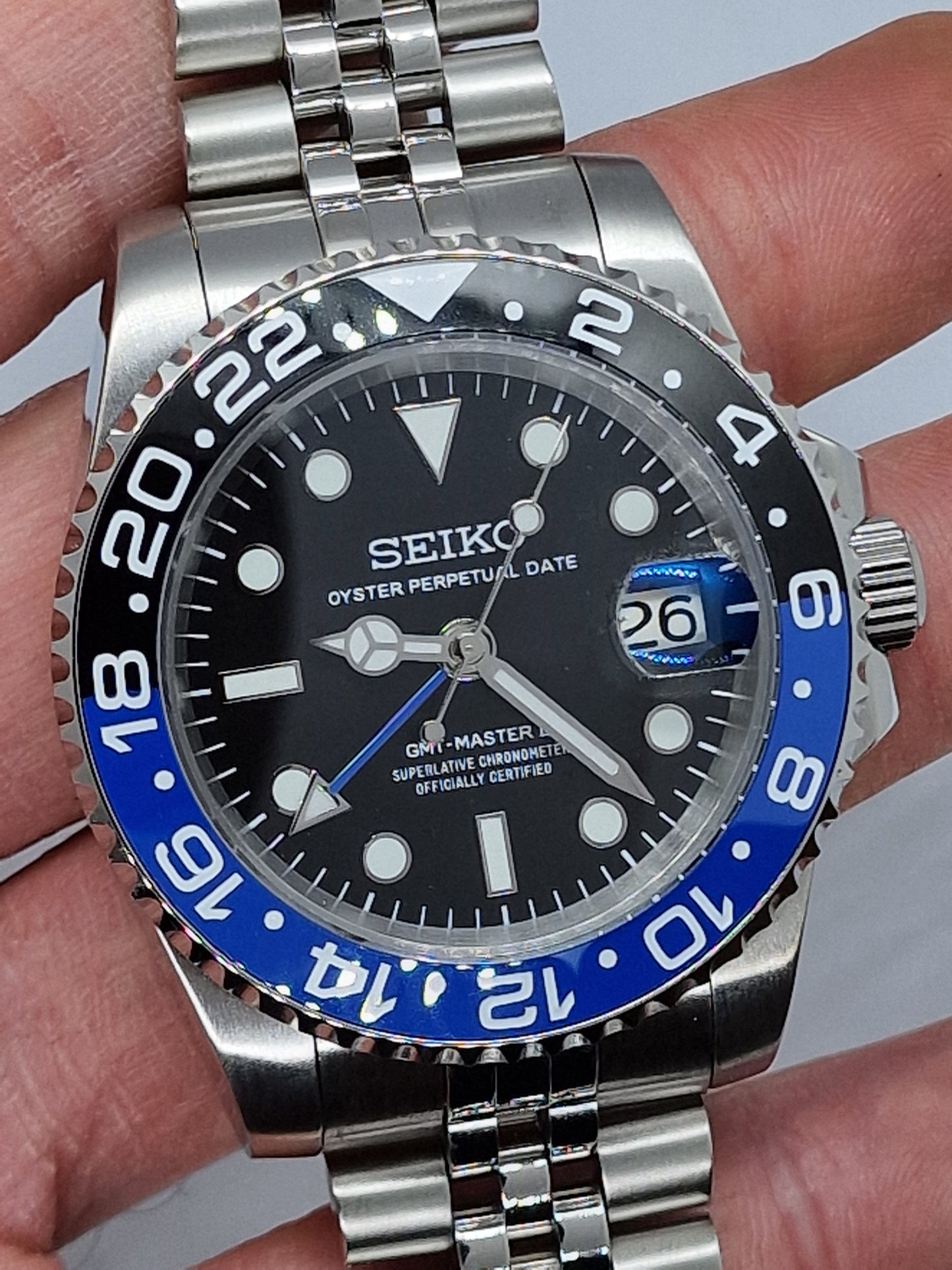 Orologio Mod Gmt Batman Nh34 automatico 40mm lunetta ceramica