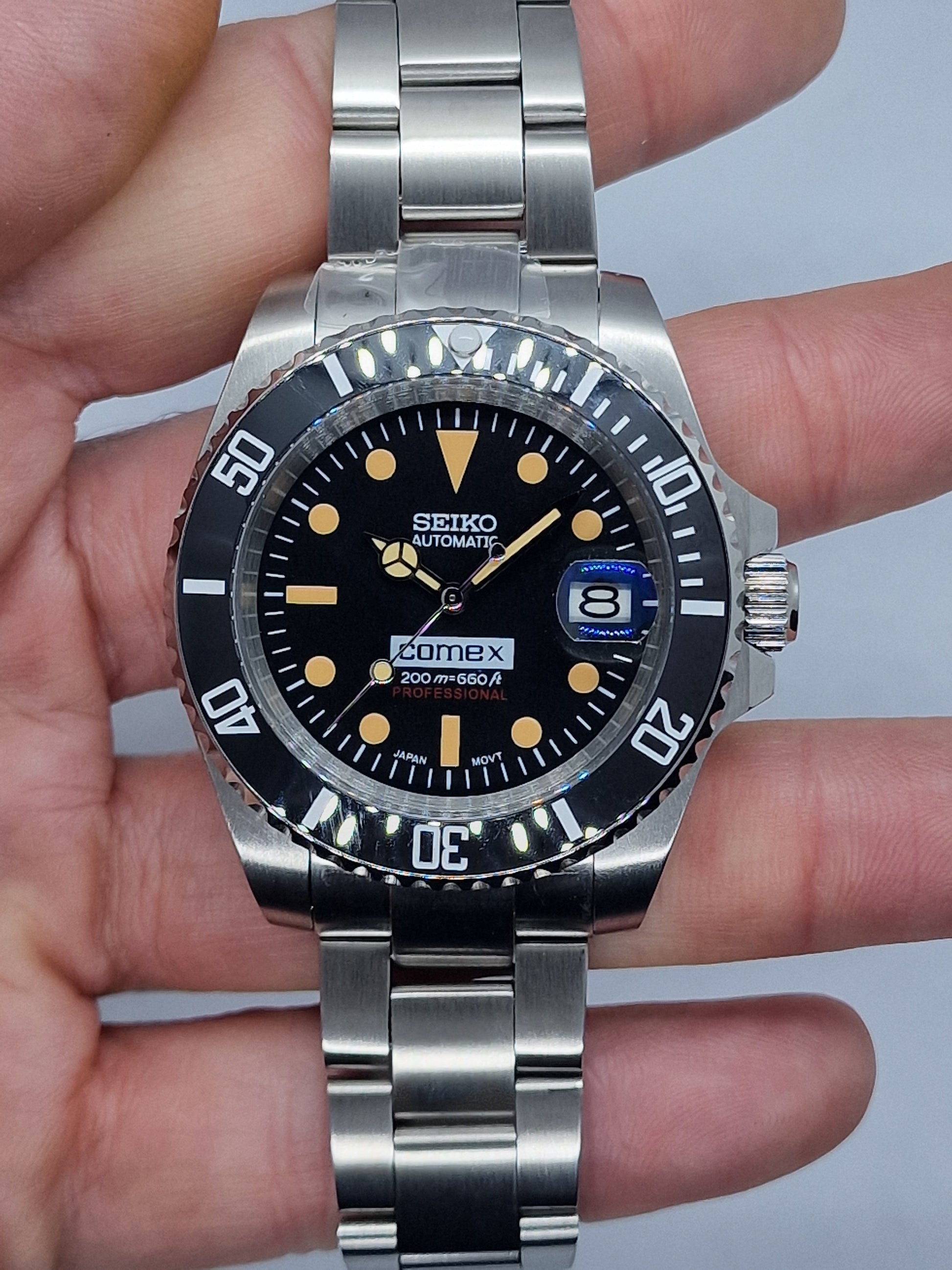 Seiko Mod Comex Submariner Nh35 Automatico 40mm lunetta ceramica