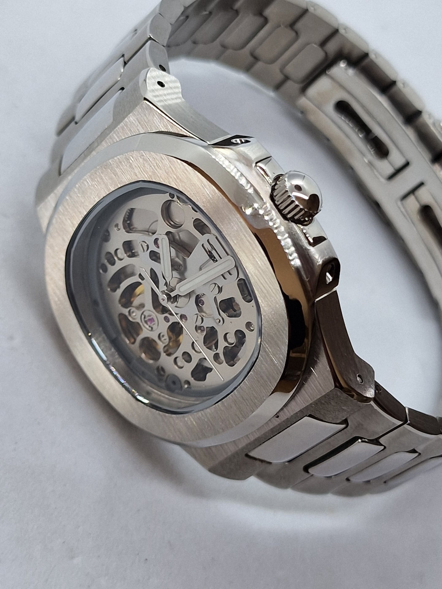 Seiko Mod Nautilus Skeleton Nh70 automatico 40mm vetro zaffiro