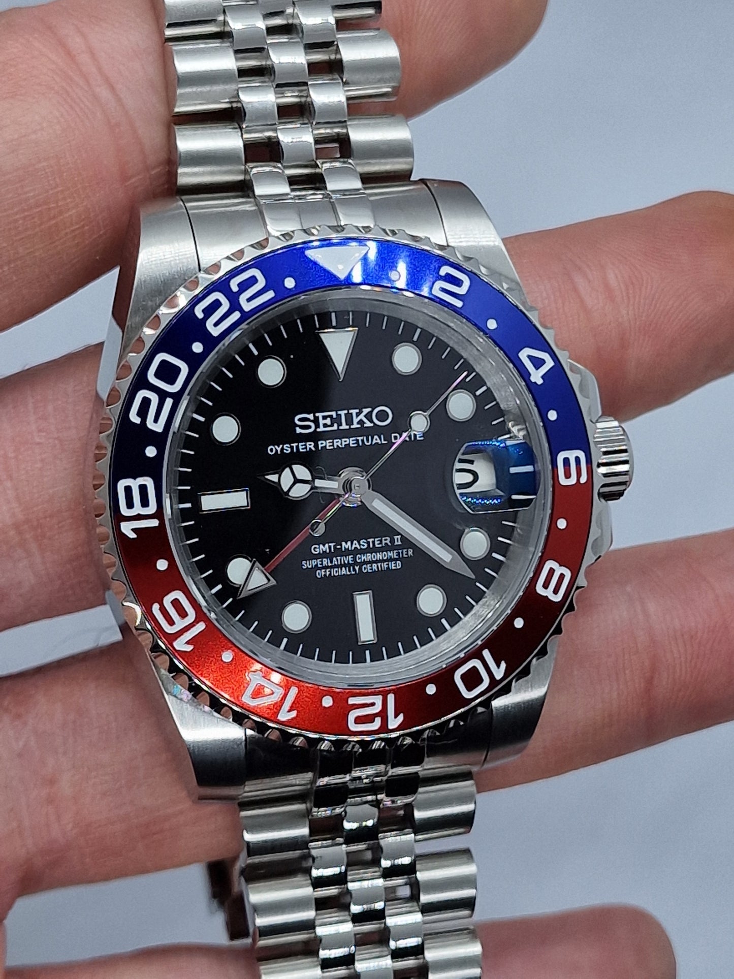 Orologio Mod Gmt Nh34 automatico 40 mm vetro zaffiro