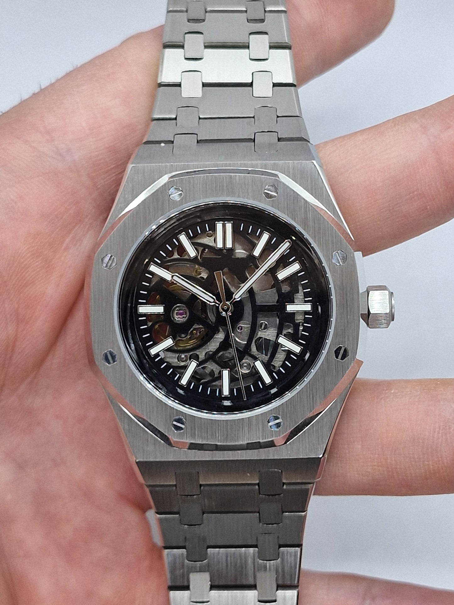 Seiko Mod Skeleton Royal Oak Seikoak Nh70 automatico 42mm