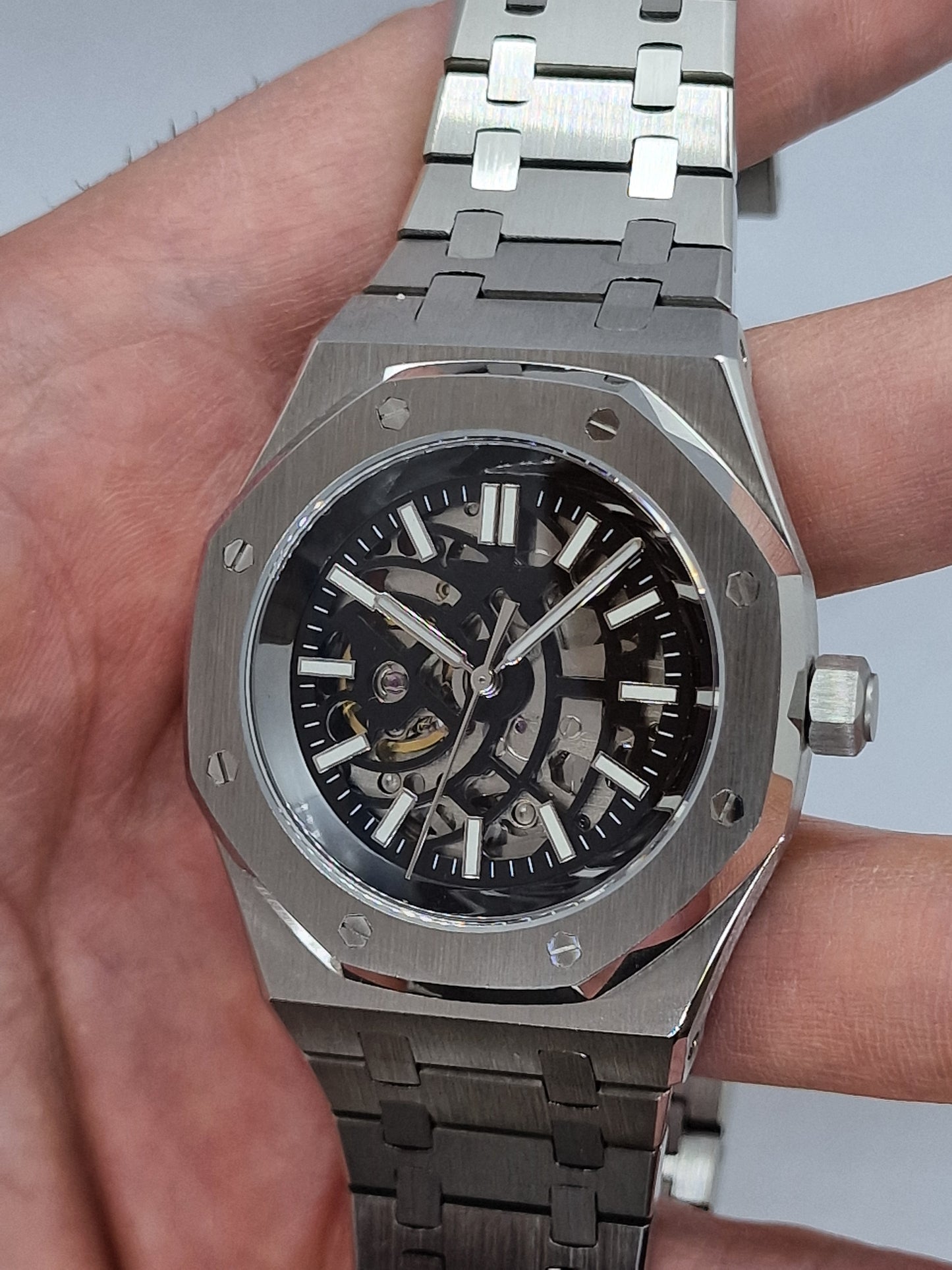 Seiko Mod Skeleton Royal Oak Seikoak Nh70 automatico 42mm