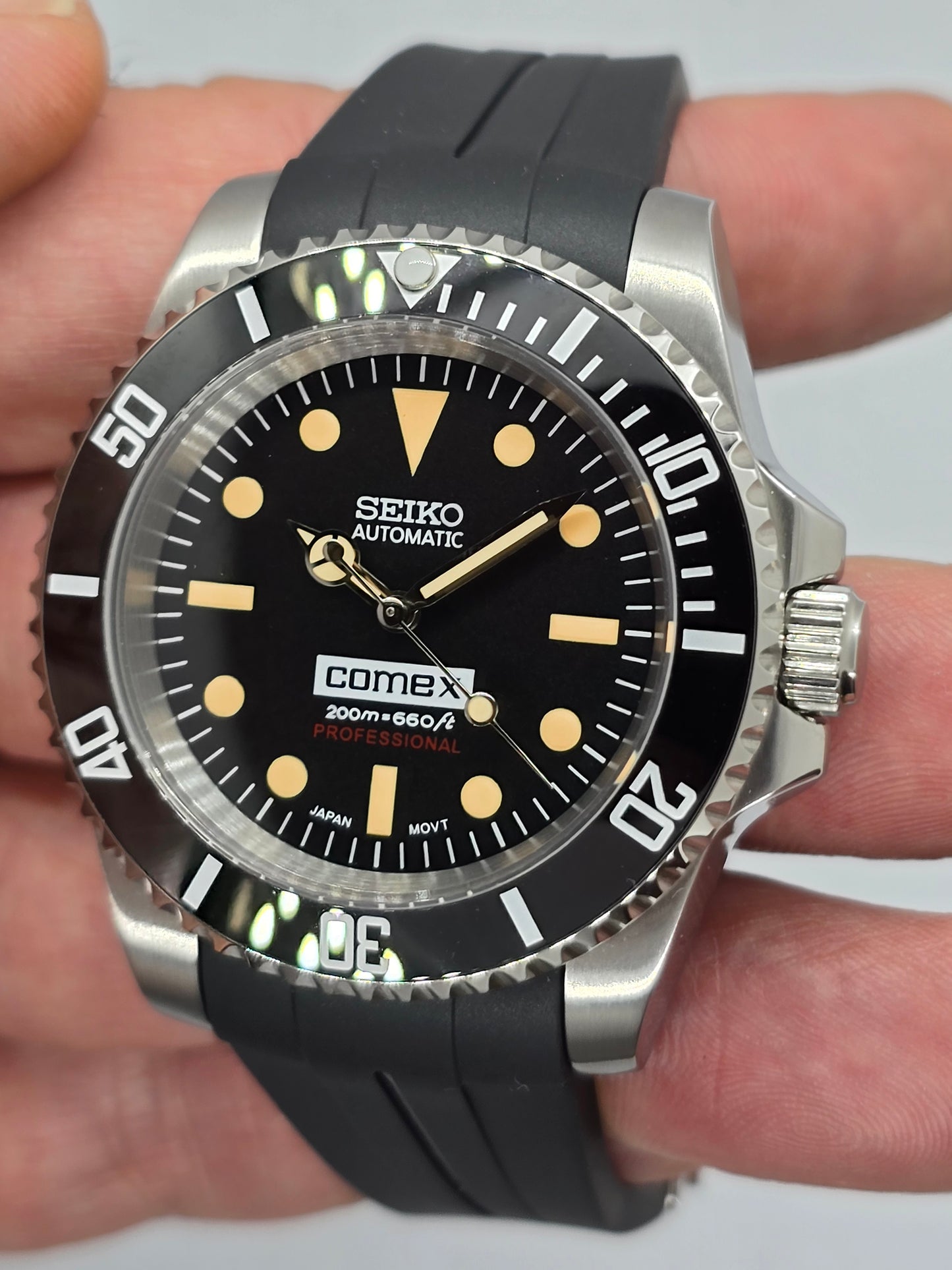 Seiko Mod Comex no data Submariner Nh35 automatico