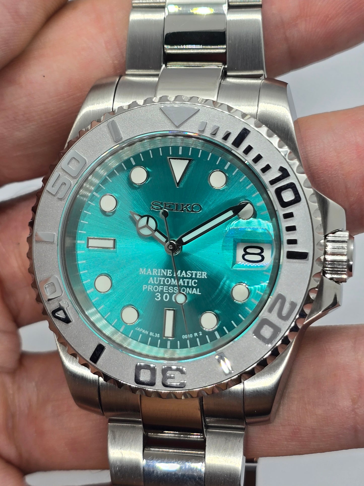 Seiko Mod Submariner Tiffany Nh35 automatico 40 mm lunetta ceramica