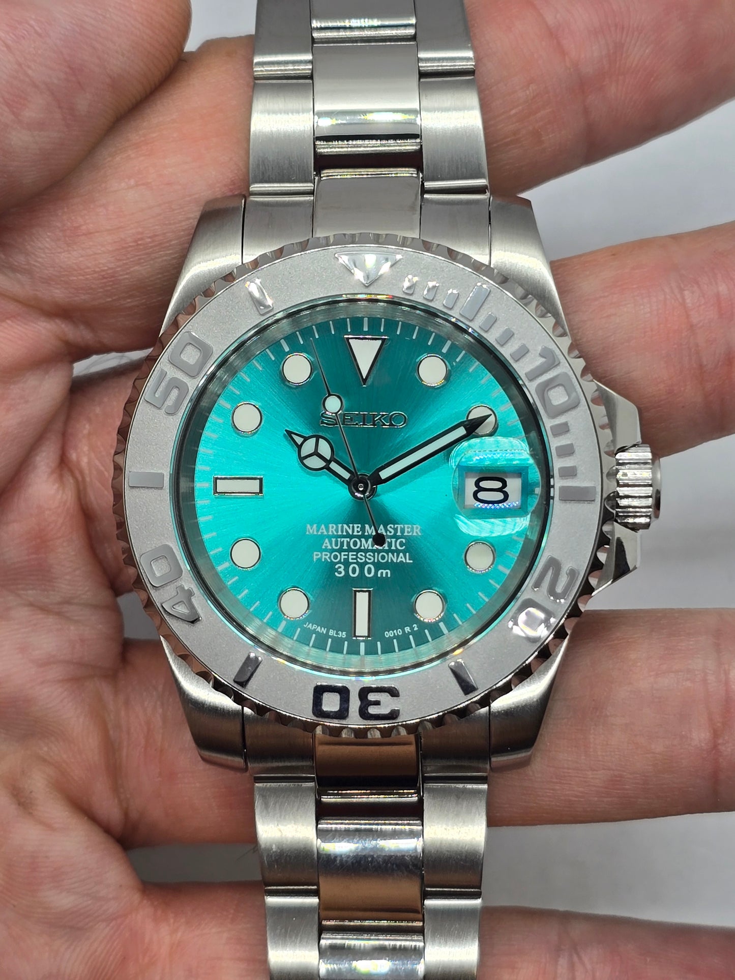 Seiko Mod Submariner Tiffany Nh35 automatico 40 mm lunetta ceramica