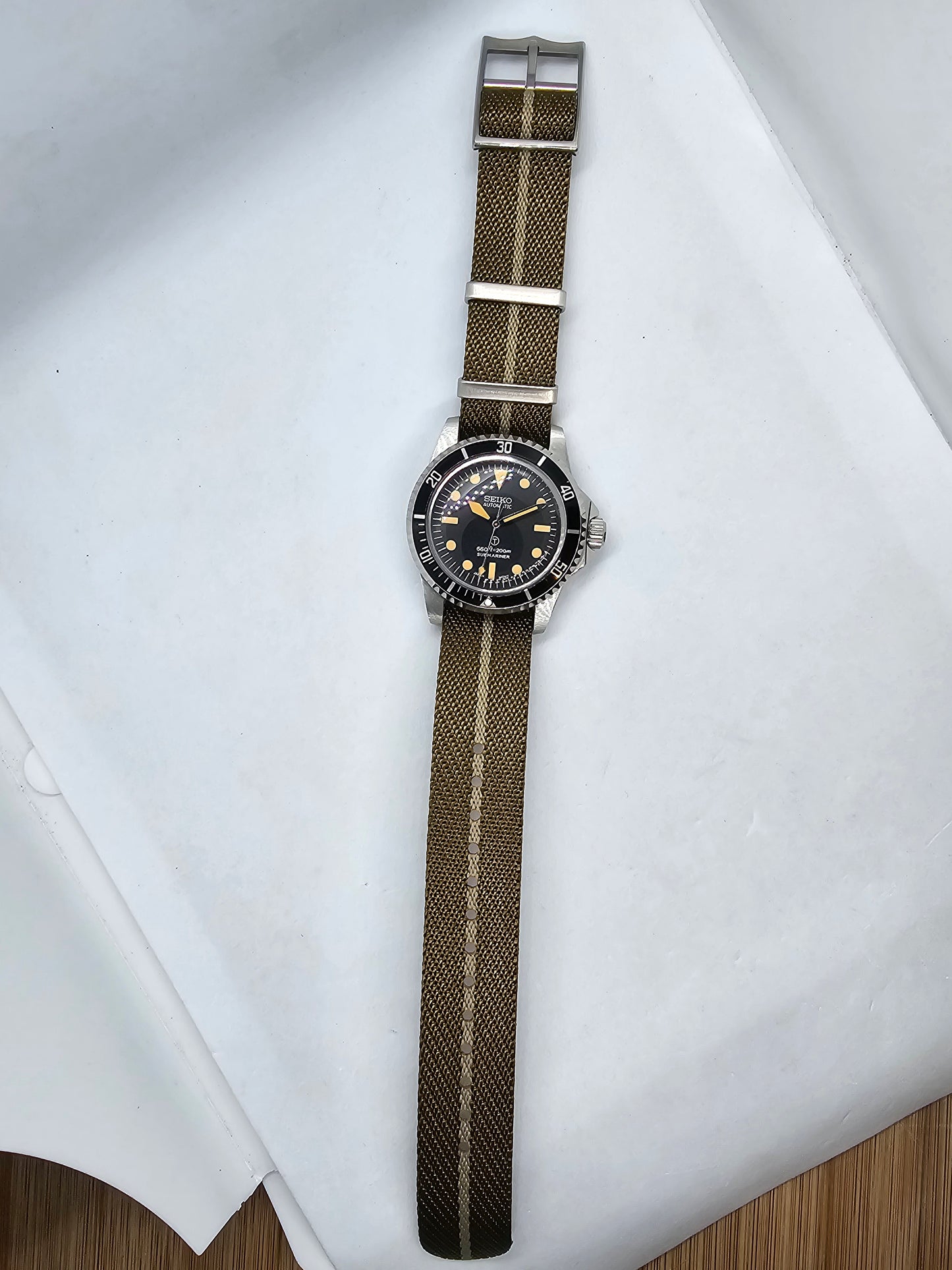 Seiko Mod Milsub Submariner Nh35 automatico 39mm cinturino Nato