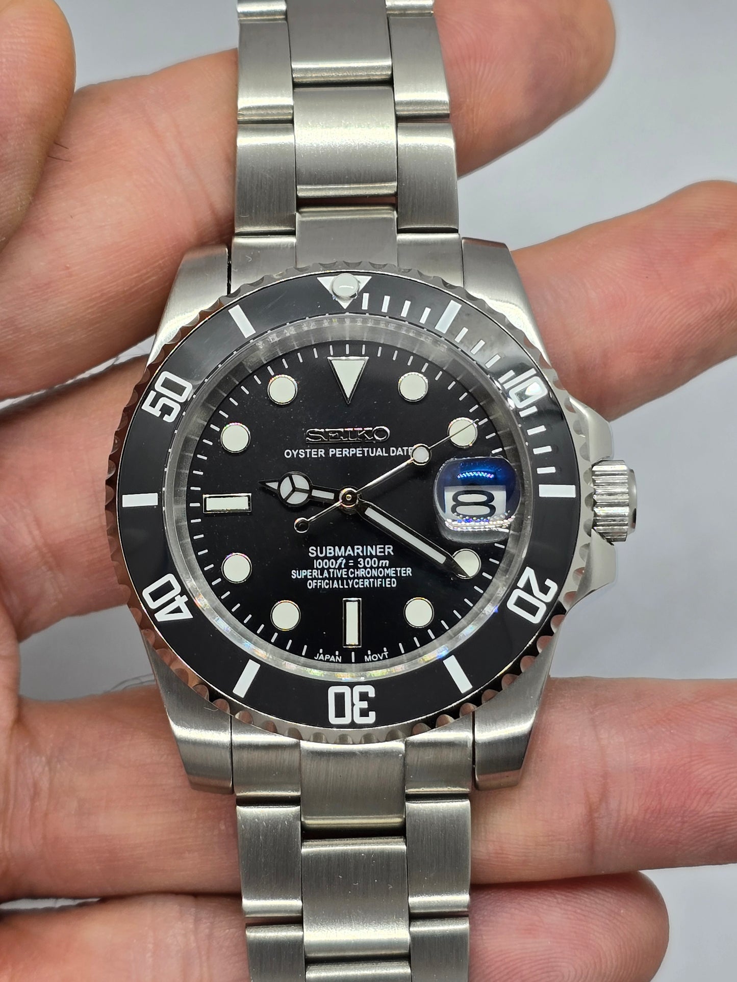 Orologio Mod Submariner Nero Nh35 automatico vetro zaffiro