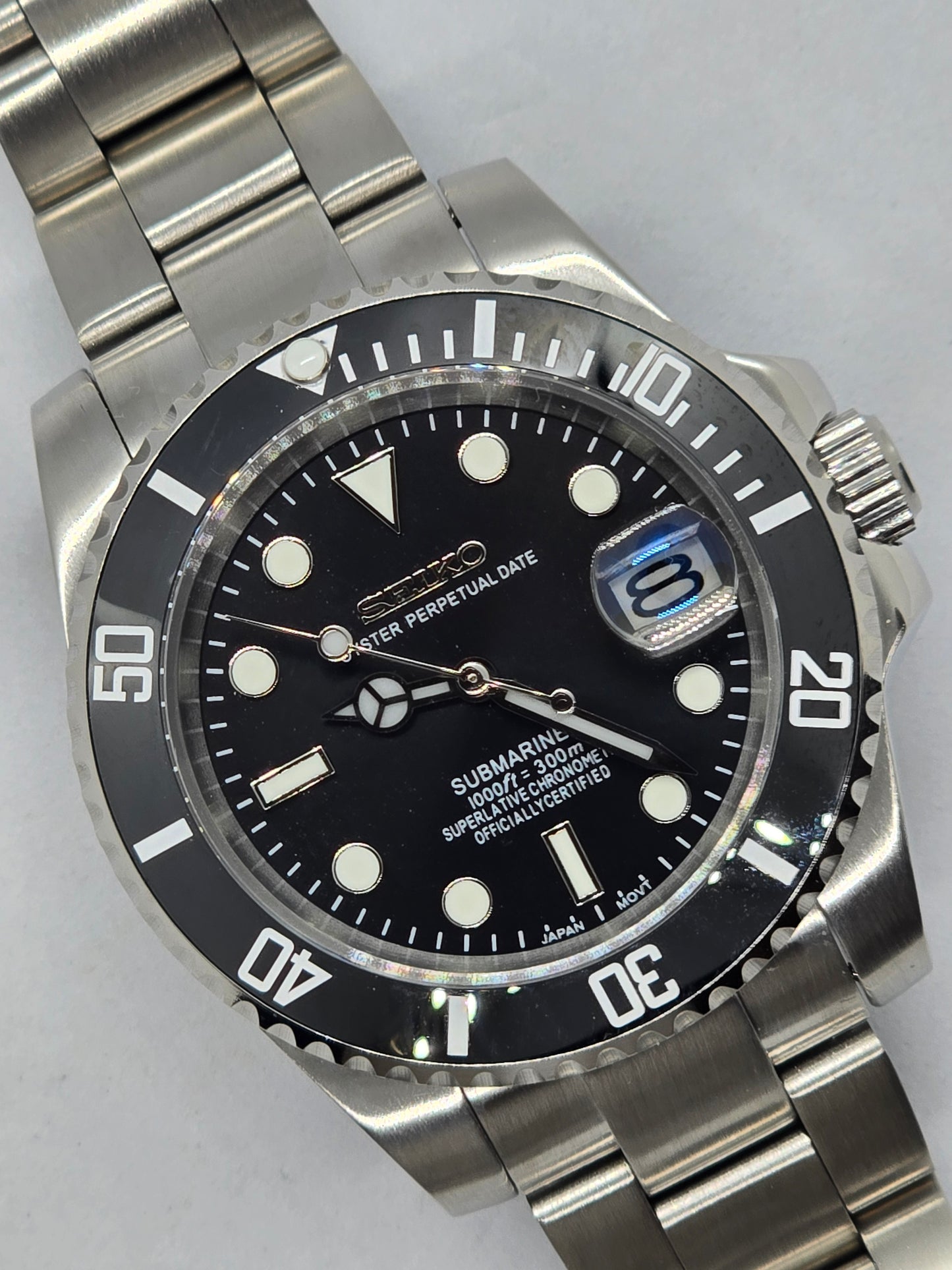 Orologio Mod Submariner Nero Nh35 automatico vetro zaffiro