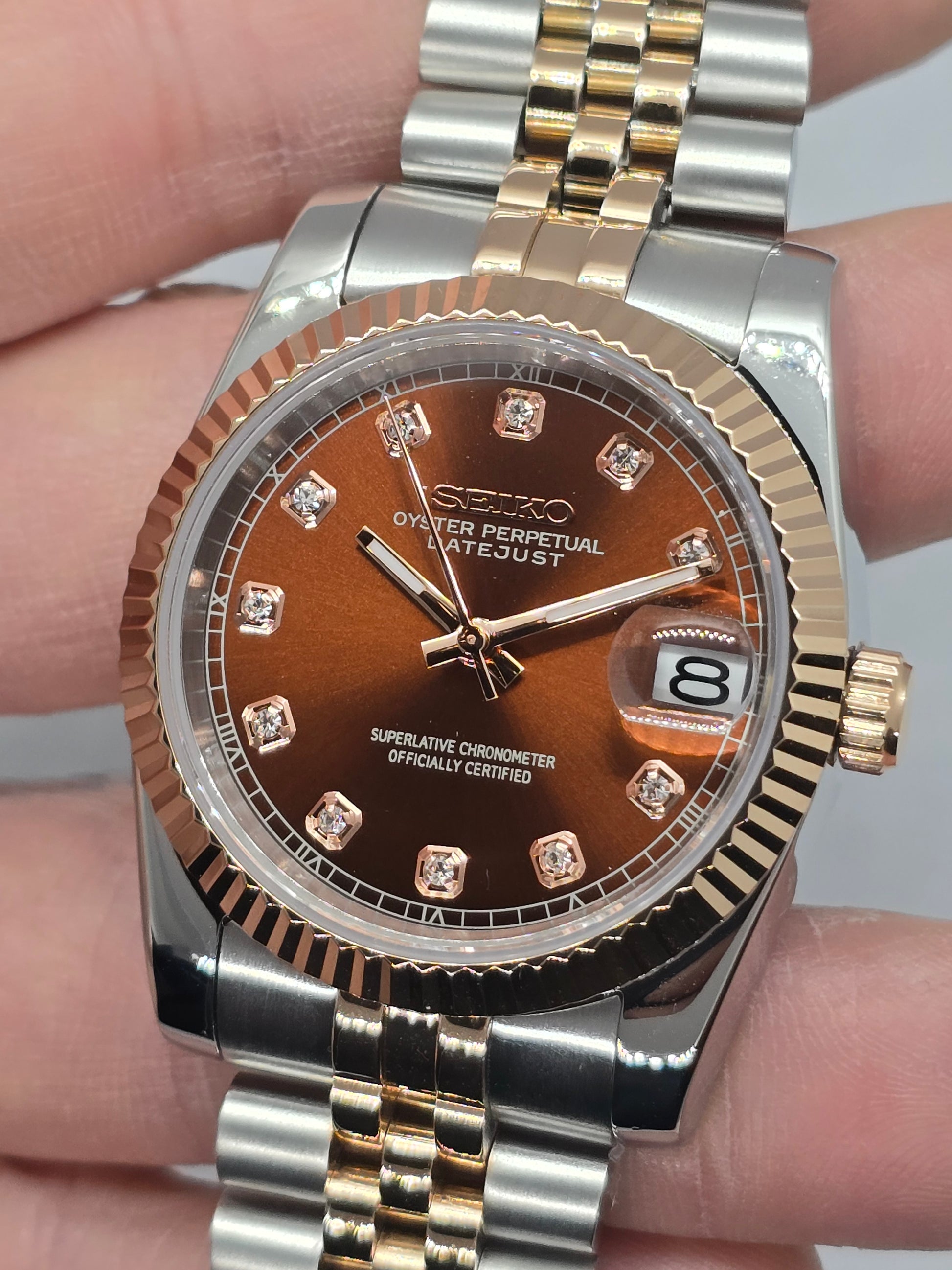 Lancette Luminose Bianco Nero Nh35 Lancette Per Orologio Miuksi - Bianco E Nero, Luminose (verde), Compatibili Con Movimenti NH35, NH36, ETA2824 - Foto 10