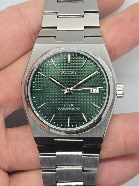 Seiko Mod Prx verde Nh35 automatico 40 mm vetro zaffiro