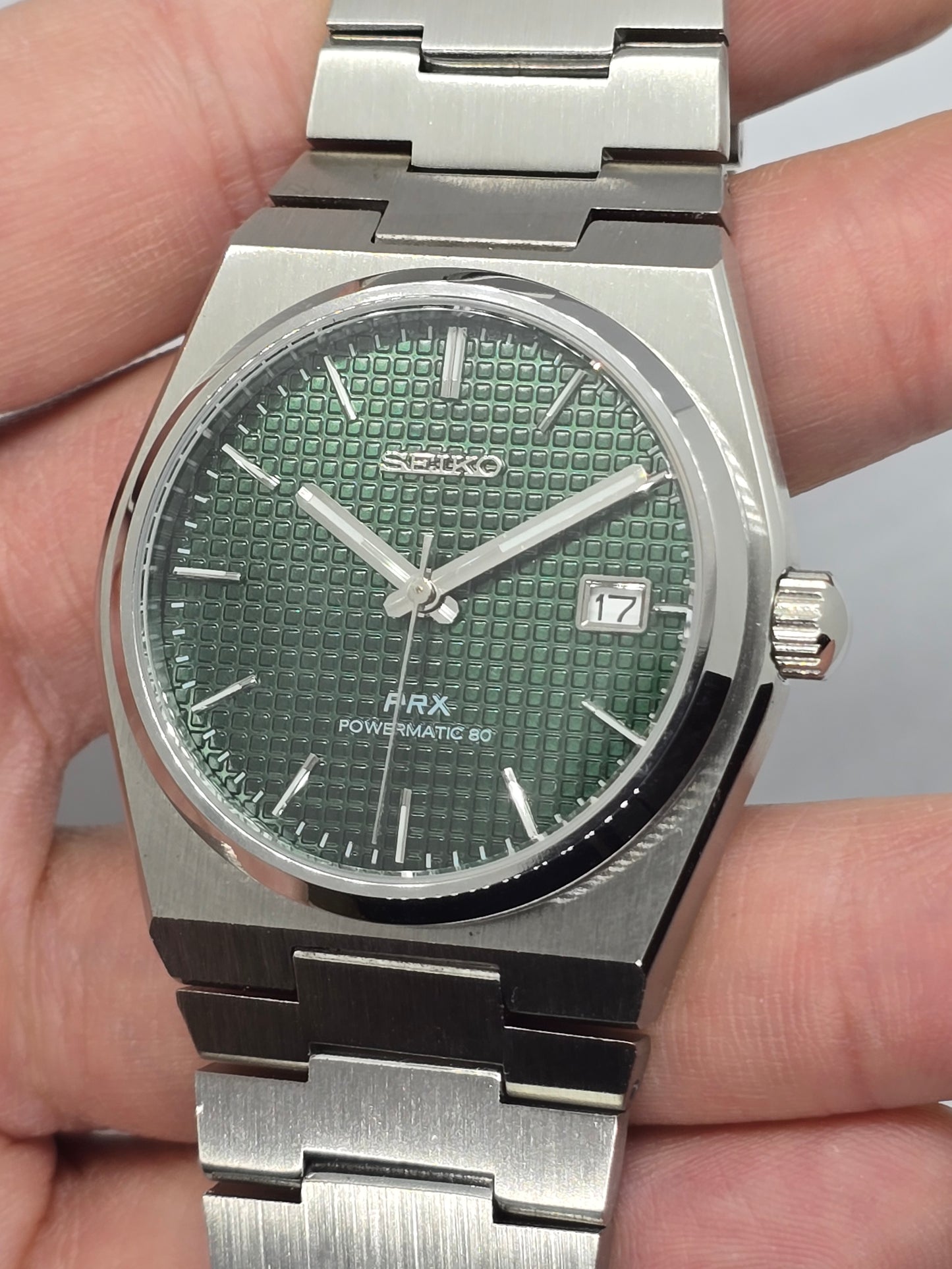 Seiko Mod Prx verde Nh35 automatico 40 mm vetro zaffiro