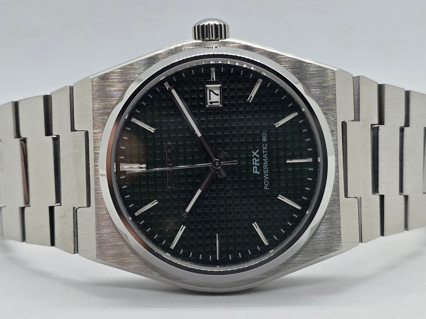 Seiko Mod Prx verde Nh35 automatico 40 mm vetro zaffiro