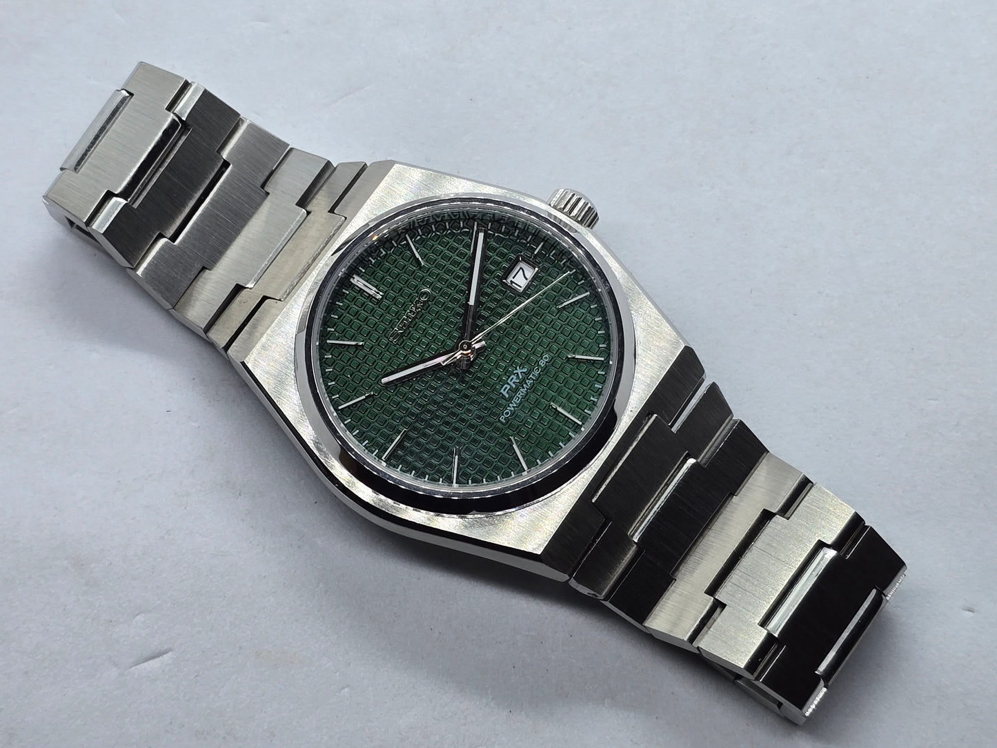 Seiko Mod Prx verde Nh35 automatico 40 mm vetro zaffiro