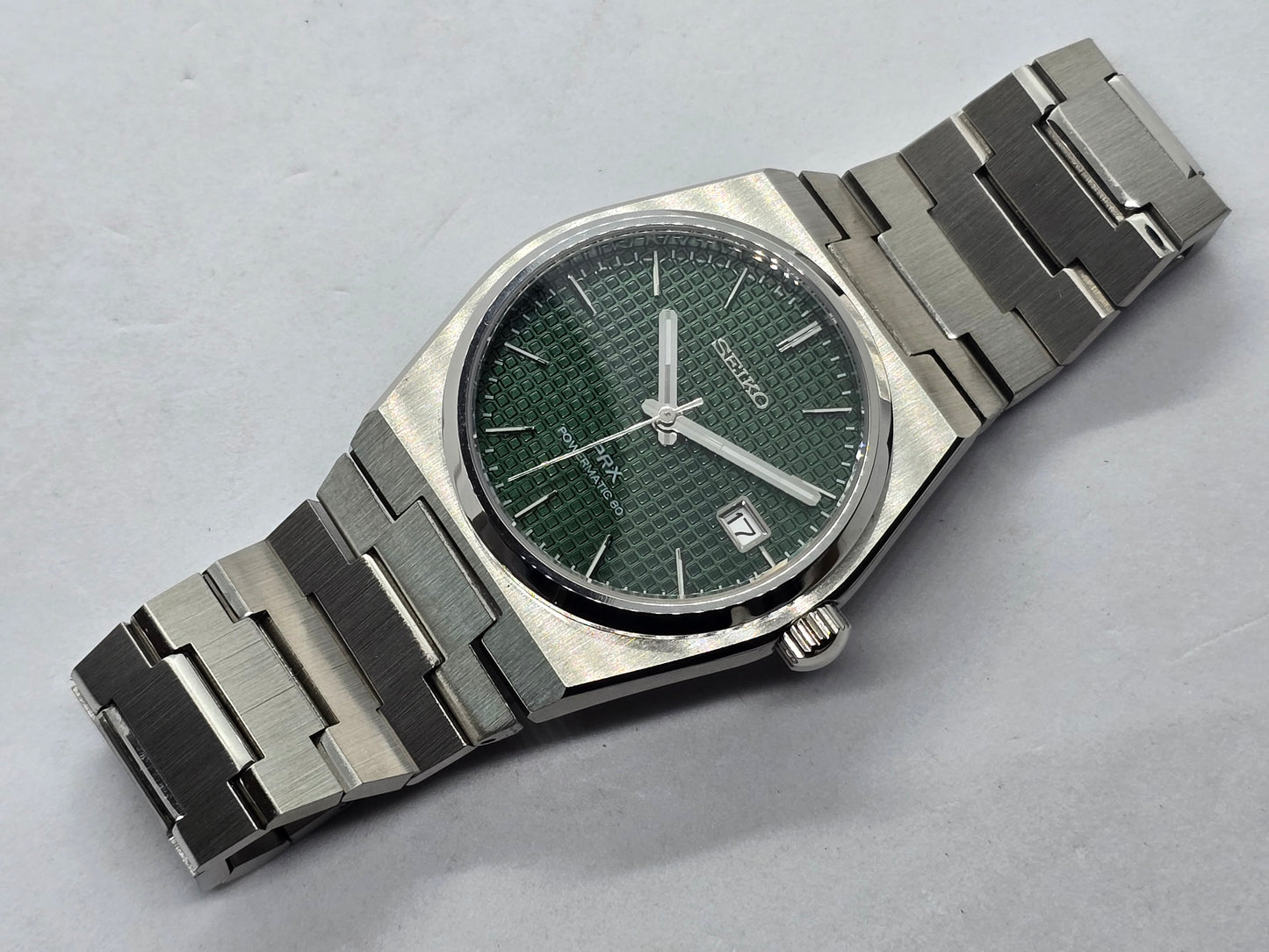 Seiko Mod Prx verde Nh35 automatico 40 mm vetro zaffiro