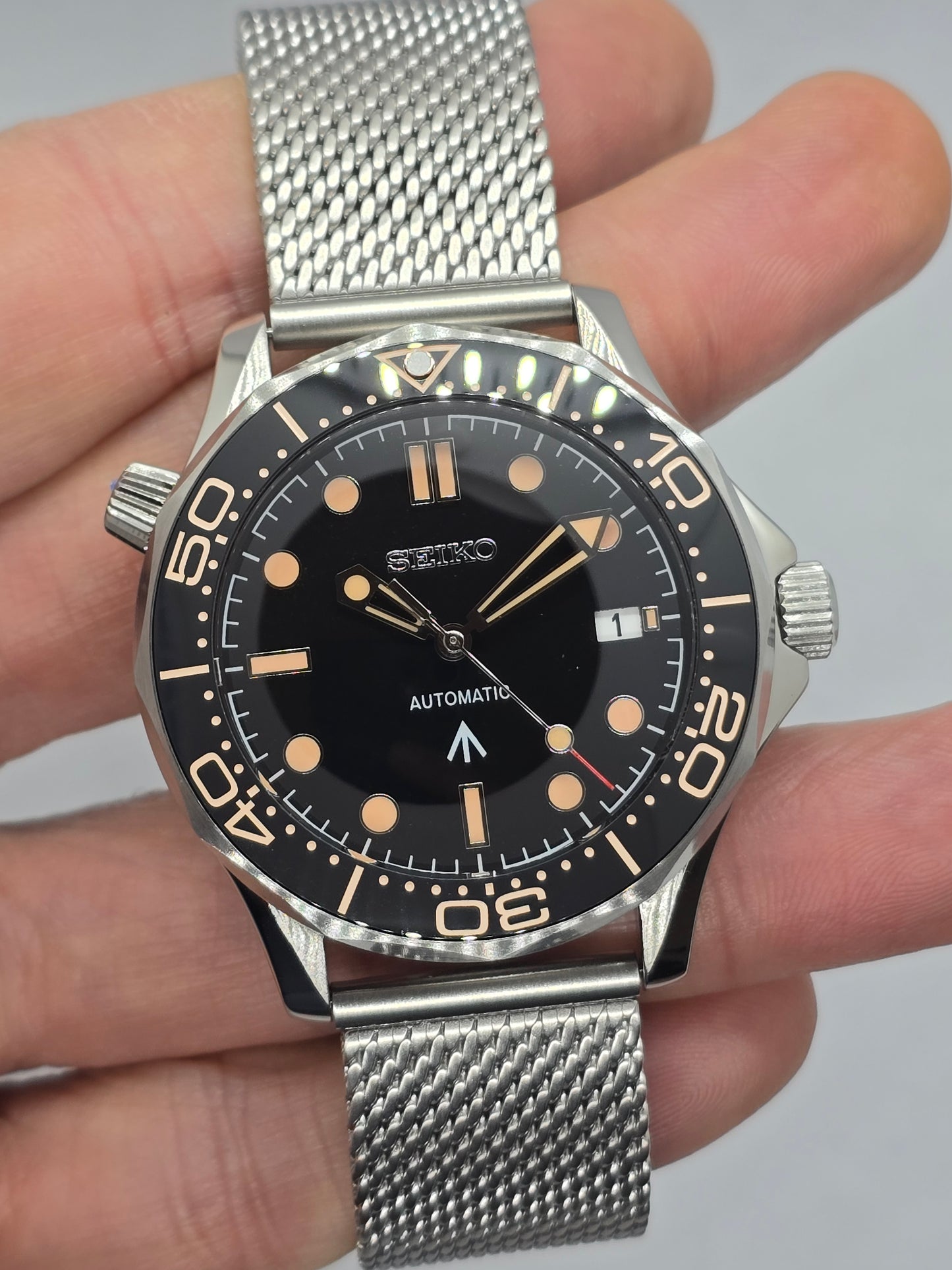 Orologio Mod Seamaster 007 Nh35 automatico 42 mm vetro zaffiro