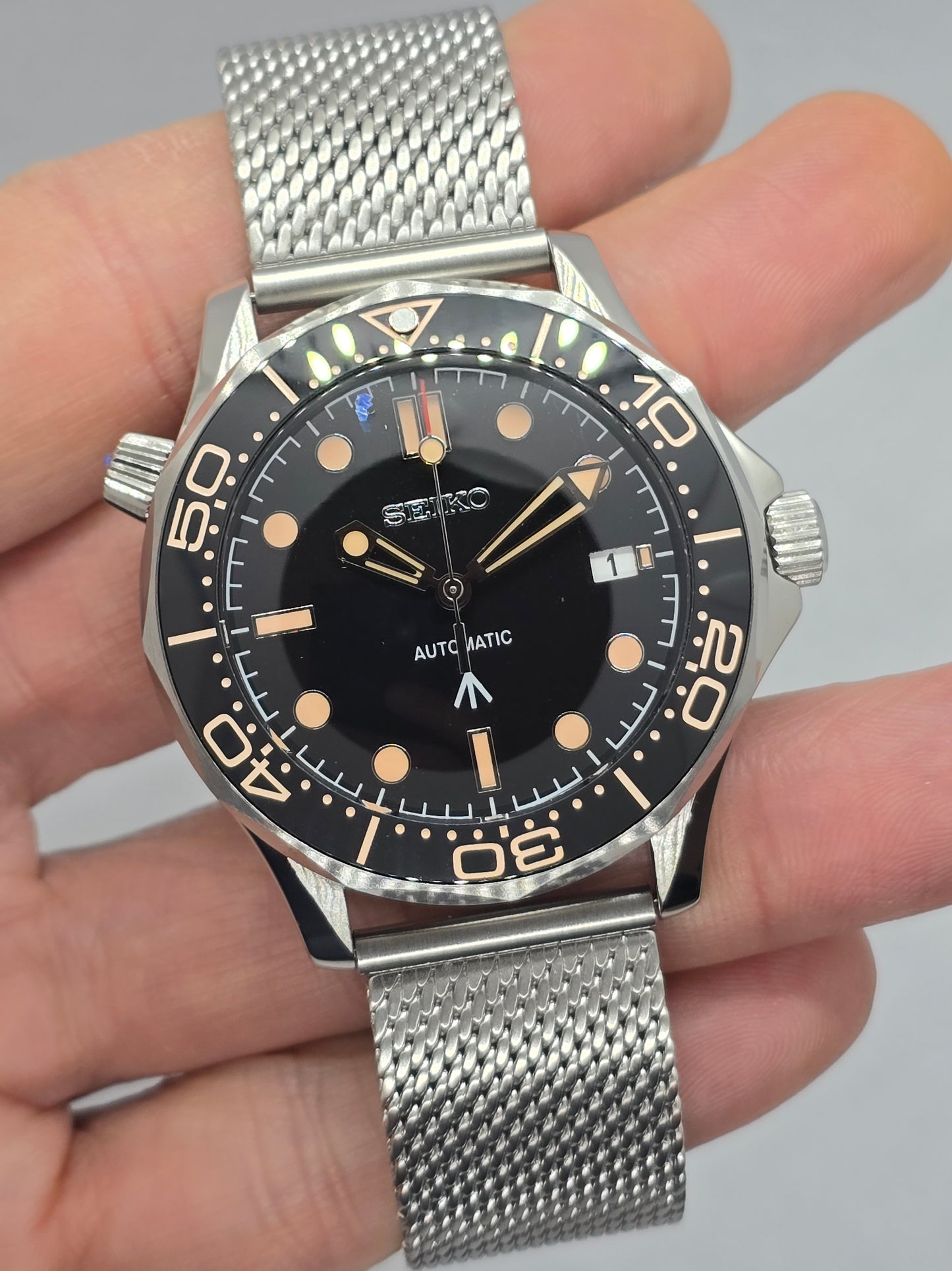 Orologio Mod Seamaster 007 Nh35 automatico 42 mm vetro zaffiro