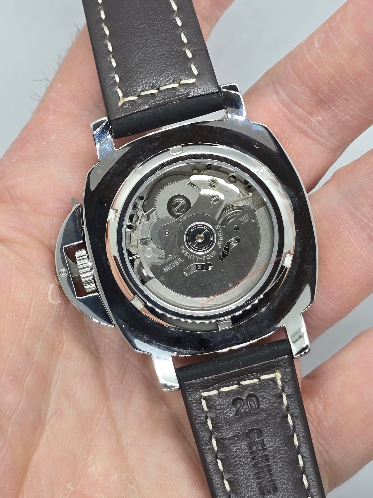 Seiko Mod Luminor Nh35 automatico 40mm vetro zaffiro bombato